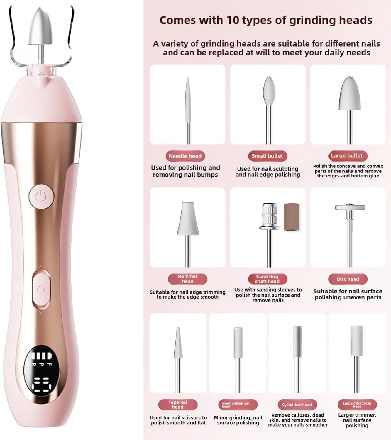 ابزار برقی سوهان ناخن - سوهان برقی مانیکور ناخن - تجهیزات مانیکور شارژی، لوازم هنری ناخن برای خانواده، متخصصان، مبتدیان، سالن، خانه ابزار برقی سوهان ناخن - سوهان برقی مانیکور ناخن - تجهیزات مانیکور شارژی، لوازم هنری ناخن برای خانواده، متخصصان، مبتدیان، سالن، خانه