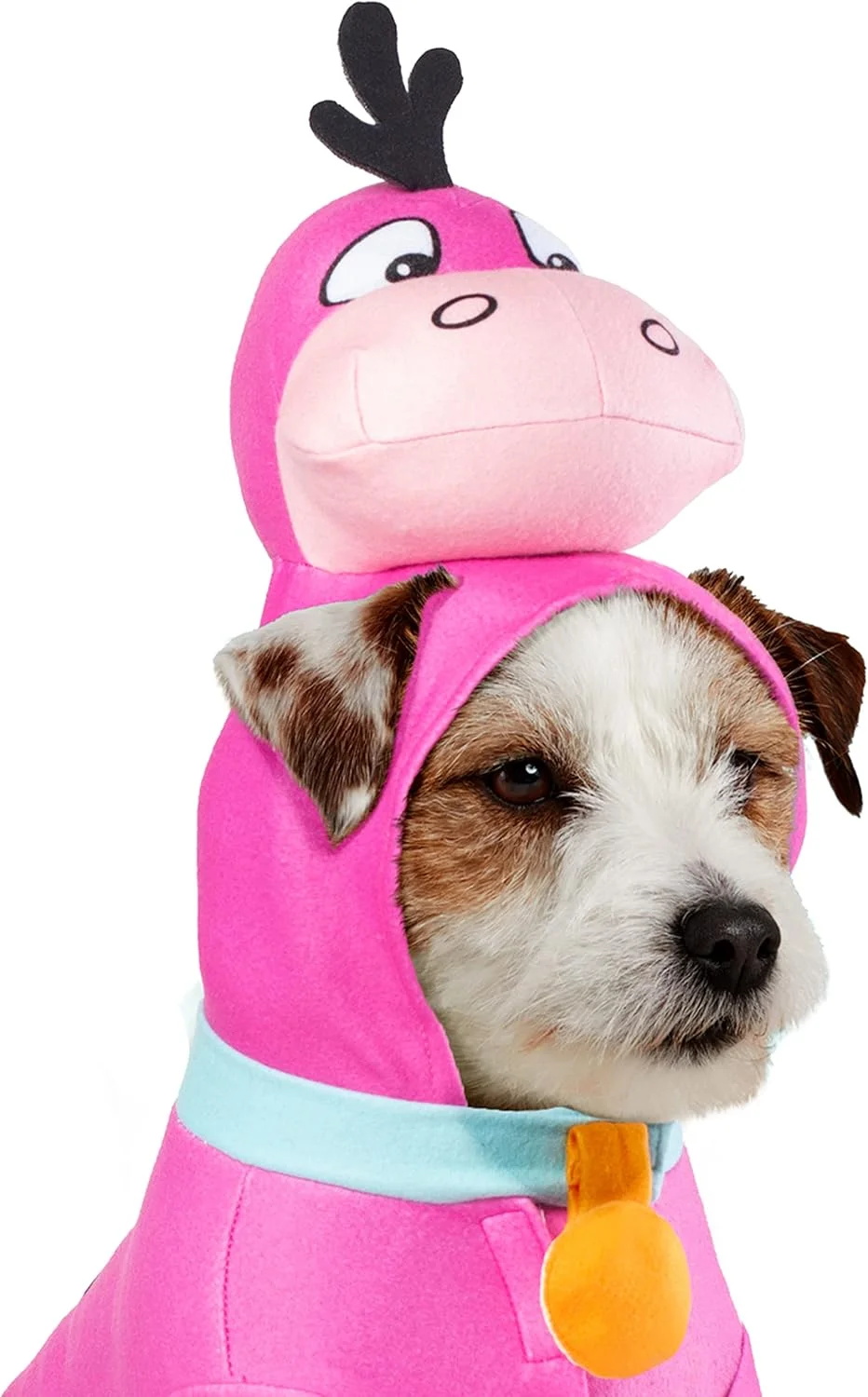 لباس حیوانات خانگی روبی مدل عصر حجر دینو به همراه کلاه پولیشی، مطابق تصویر، سایز متوسط لباس حیوانات خانگی روبی مدل عصر حجر دینو به همراه کلاه پولیشی، مطابق تصویر، سایز متوسط