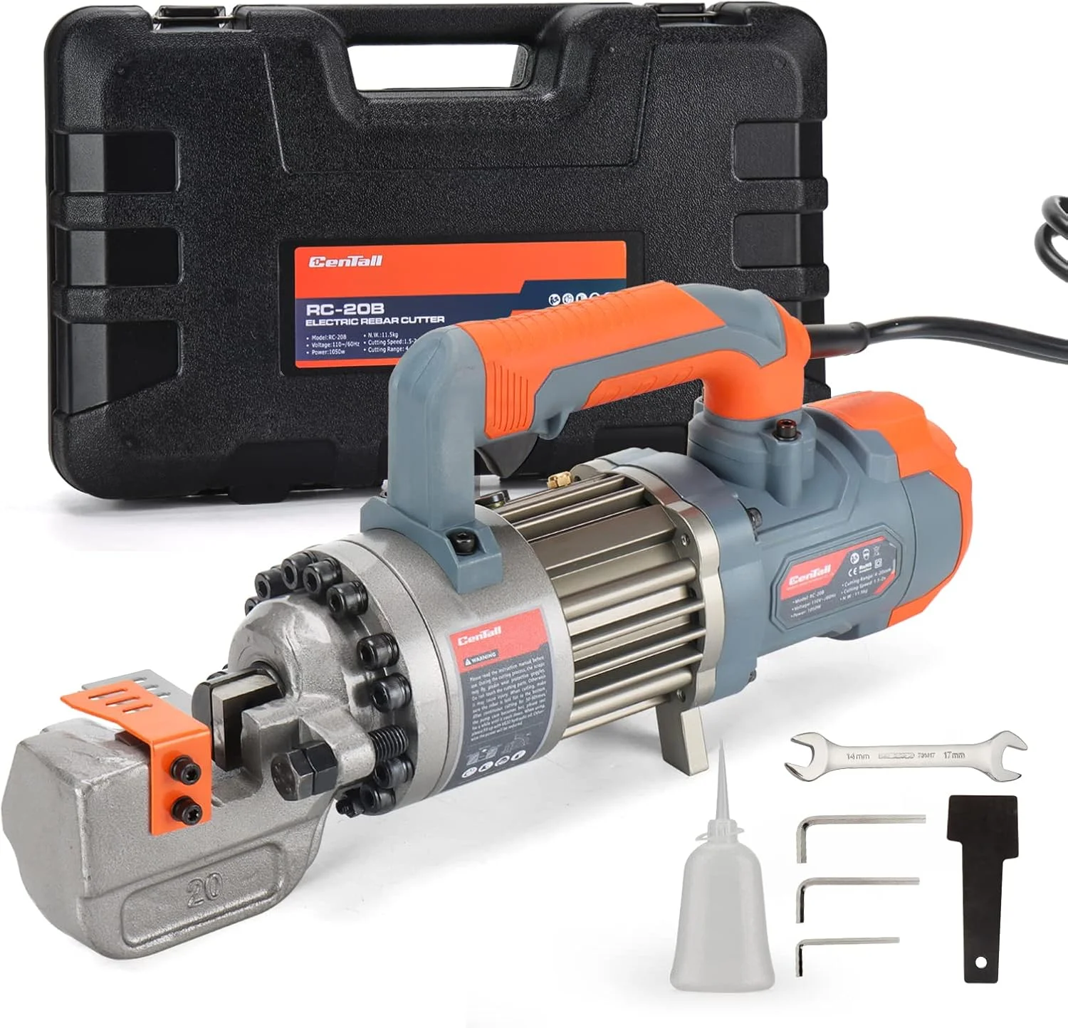 برش میلگرد هیدرولیک برقی 3/4 اینچ، سرعت برش 1.5-2 ثانیه، قابل حمل، برش میلگرد 4-20 میلی متر شماره 6، 1050 وات، 120 ولت/60 هرتز. (خاکستری+نارنجی) برش میلگرد هیدرولیک برقی 3/4 اینچ، سرعت برش 1.5-2 ثانیه، قابل حمل، برش میلگرد 4-20 میلی متر شماره 6، 1050 وات، 120 ولت/60 هرتز. (خاکستری+نارنجی)