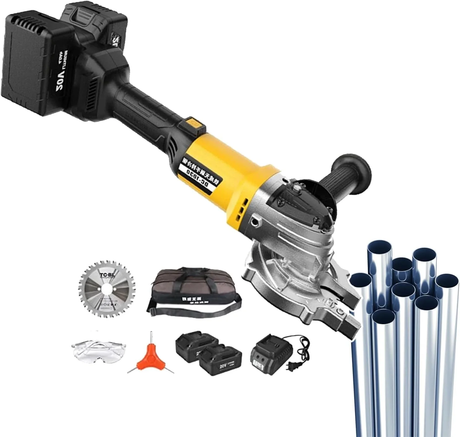 قیچی میلگرد برقی شارژی CNAOHGHN 2000W | 2100 دور در دقیقه، قیچی میلگرد با باتری، عمق برش 3/5 سانتی متر برای میلگرد فلزی سخت قیچی میلگرد برقی شارژی CNAOHGHN 2000W | 2100 دور در دقیقه، قیچی میلگرد با باتری، عمق برش 3/5 سانتی متر برای میلگرد فلزی سخت