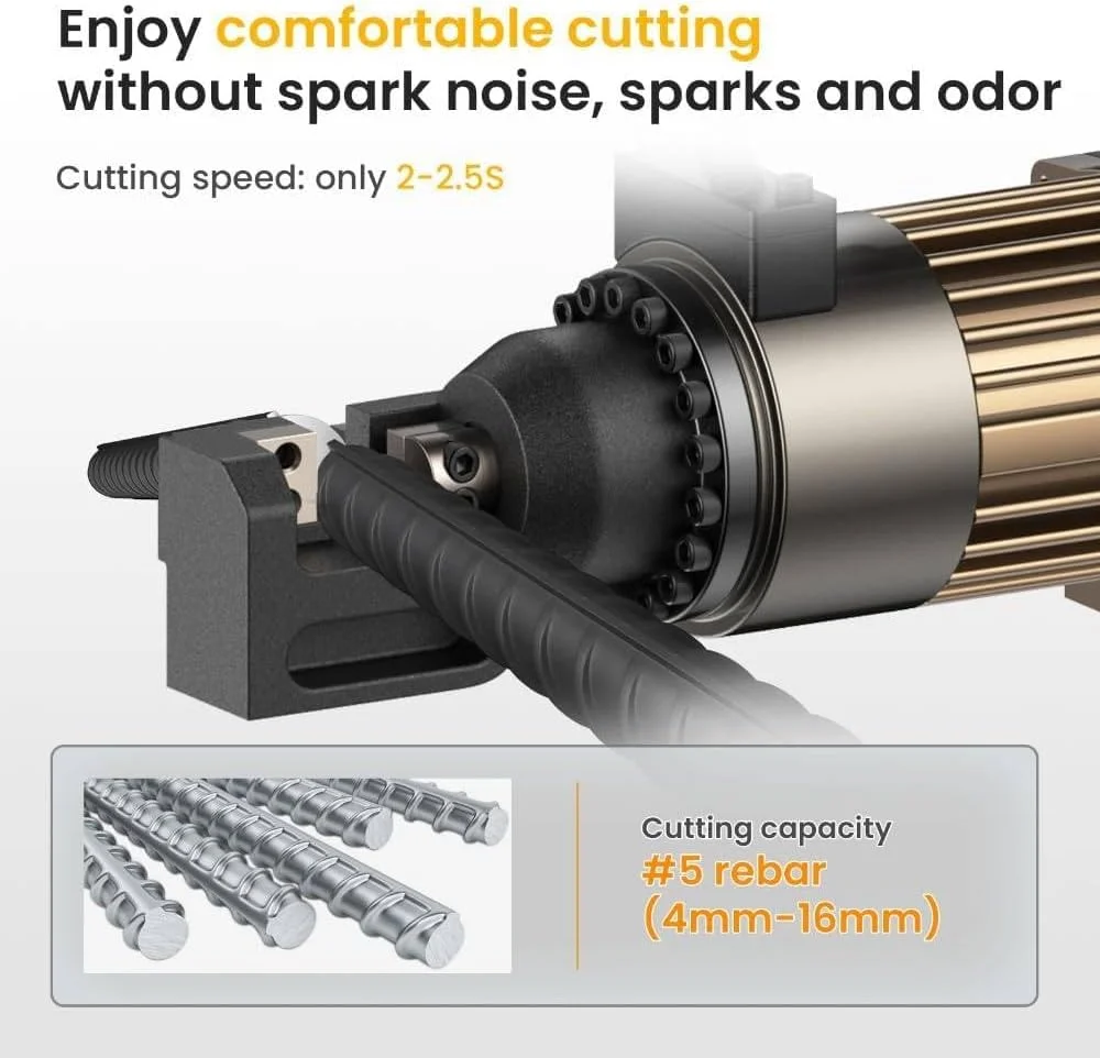 دستگاه برش میلگرد هیدرولیک برقی 900 وات، دستگاه برش میلگرد دستی، سرعت برش 2.0-2.5 ثانیه، قطر میلگرد 4-16 میلی متر، برای راه آهن/محل ساخت و ساز