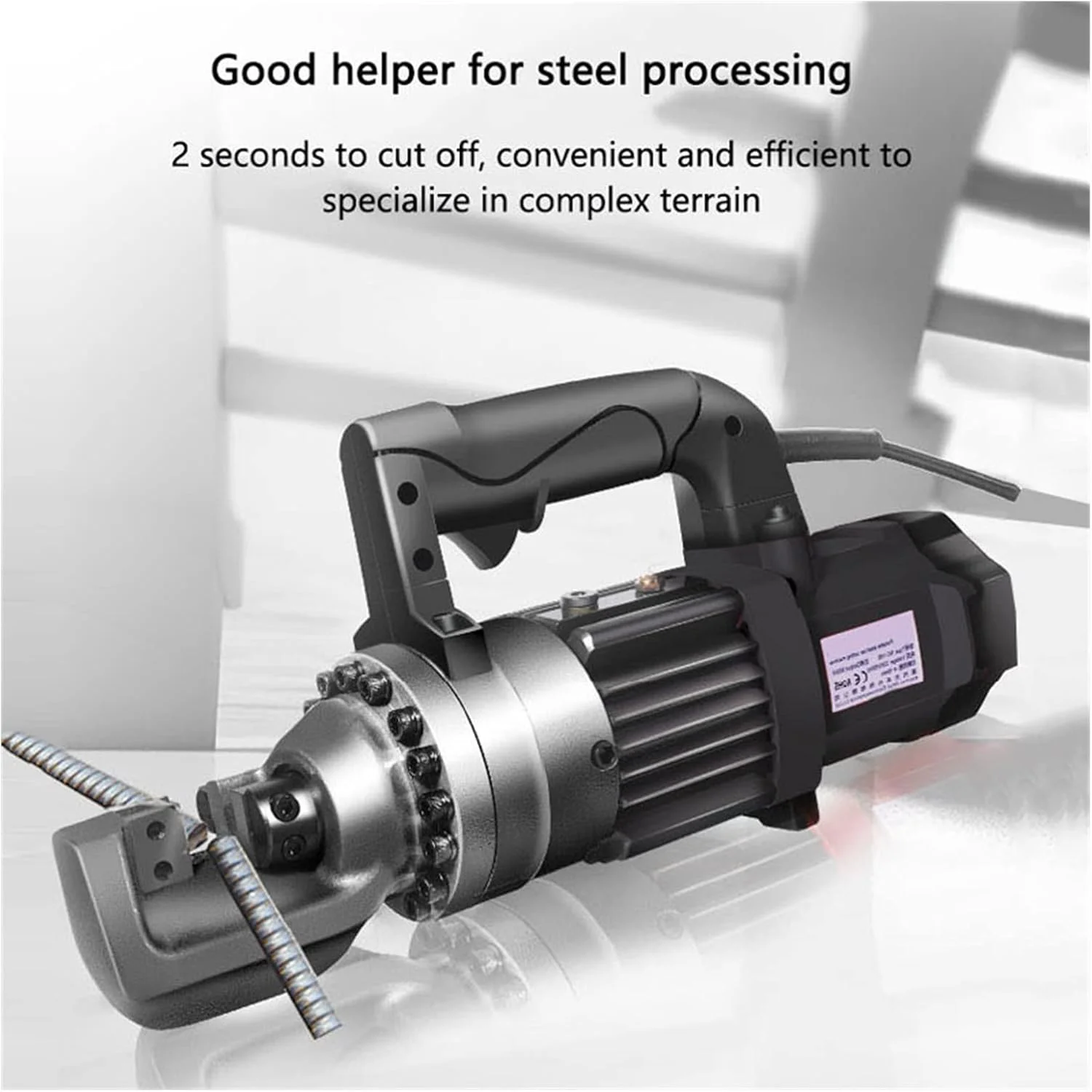 دستگاه برش میلگرد برقی ERTUUYD مدل RC-16A/ RC-16B، دستگاه برش میلگرد فولادی قابل حمل اتوماتیک 4-16 میلی متر، دستگاه خم کن میلگرد دستی (Rc-16b 220v 850w)