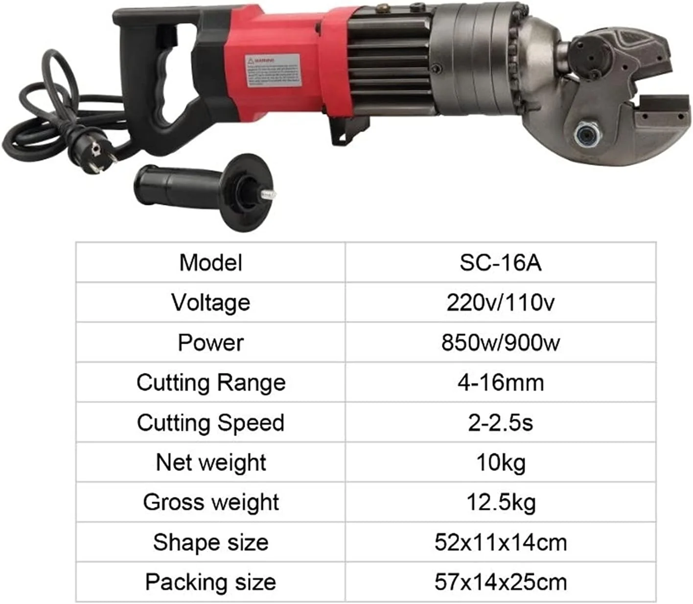 دستگاه خم کن میلگرد هیدرولیک ERTUUYD 4-16 میلی متر، برش میلگرد برقی، قیچی میلگرد فولادی، دستگاه برش هیدرولیک قابل حمل، خم کن میلگرد برقی