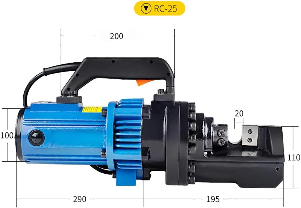قیچی برش میلگرد هیدرولیک برقی سری RC مدل FBITE، دستگاه برش فولاد قابل حمل (سایز: RC-25) قیچی برش میلگرد هیدرولیک برقی سری RC مدل FBITE، دستگاه برش فولاد قابل حمل (سایز: RC-25)