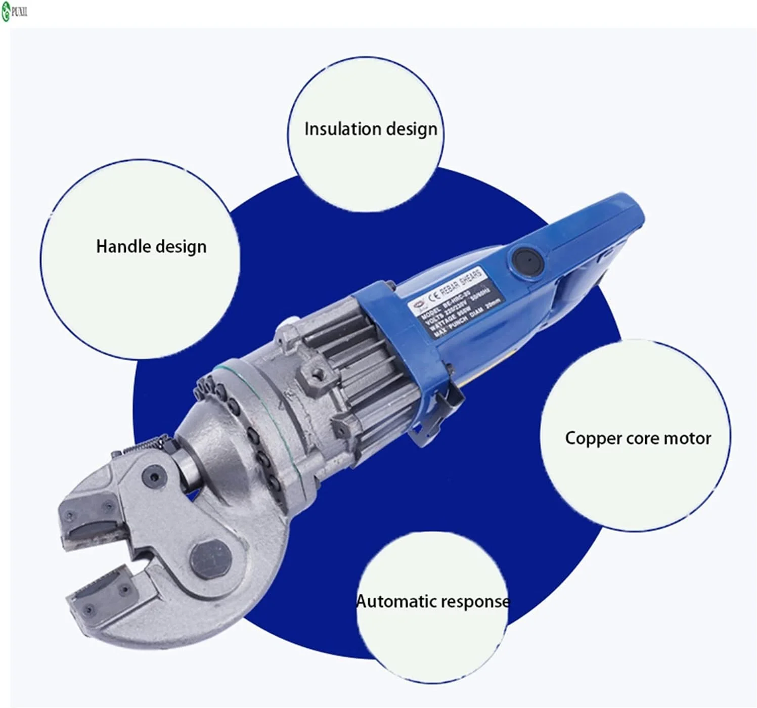 دستگاه برش میلگرد برقی، قیچی هیدرولیک برقی قابل حمل برای برش فولاد، ابزارهای قیچی میلگرد فولادی ریخته گری متنوع، دستگاه خم کن میلگرد دستی
