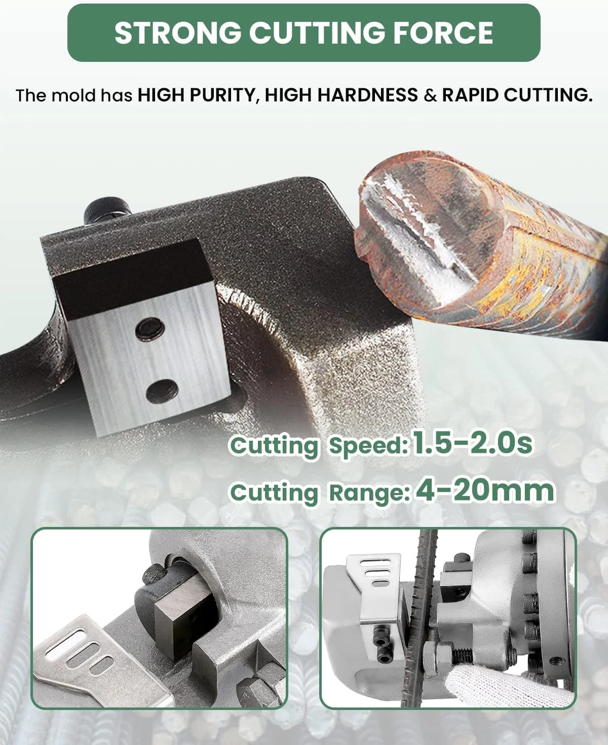 برش میلگرد هیدرولیک برقی قابل حمل 1300 وات 4-20 میلی متر