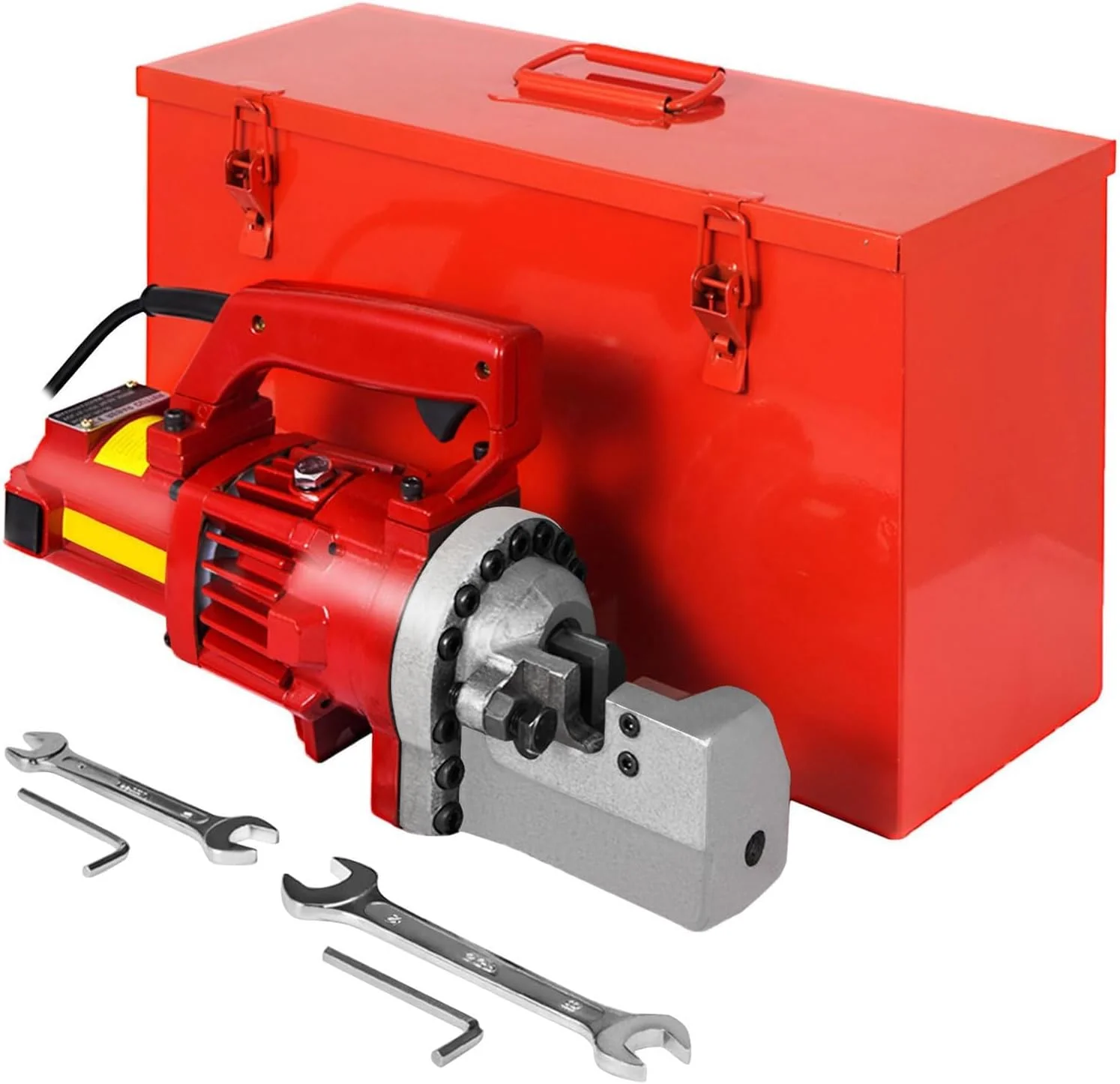 دستگاه برش میلگرد هیدرولیک، دستگاه برش میلگرد برقی 1250 وات، به همراه جعبه نگهداری و آچار تنظیم، سرعت برش 3-3.5 ثانیه، برای برش میلگرد با دامنه 4-20 میلی متر