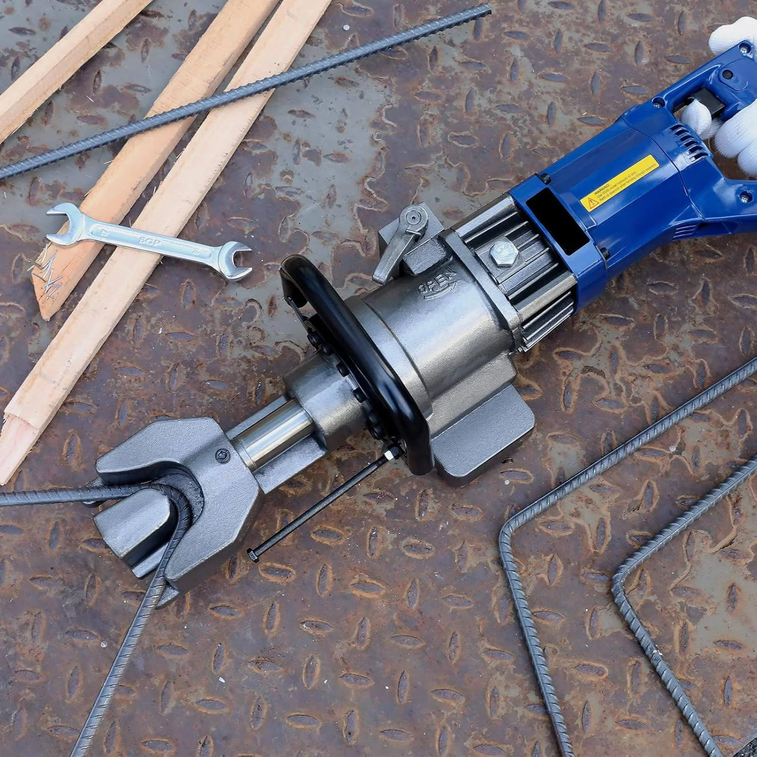 دستگاه خم کن میلگرد برقی QJJML، 16 میلی متر، دستگاه خم کن هیدرولیک میلگرد، زاویه خم شدن 0-130 درجه، دستگاه خم کن میلگرد با پیچ موقعیت یابی