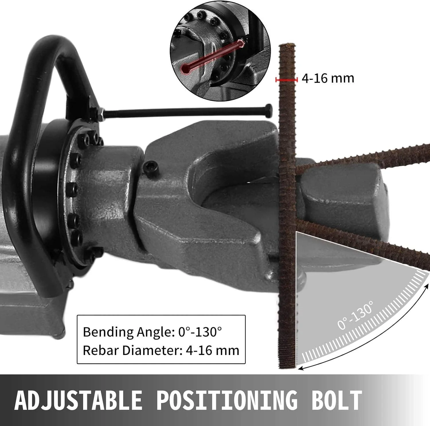 دستگاه خم کن میلگرد برقی QJJML، 16 میلی متر، دستگاه خم کن هیدرولیک میلگرد، زاویه خم شدن 0-130 درجه، دستگاه خم کن میلگرد با پیچ موقعیت یابی