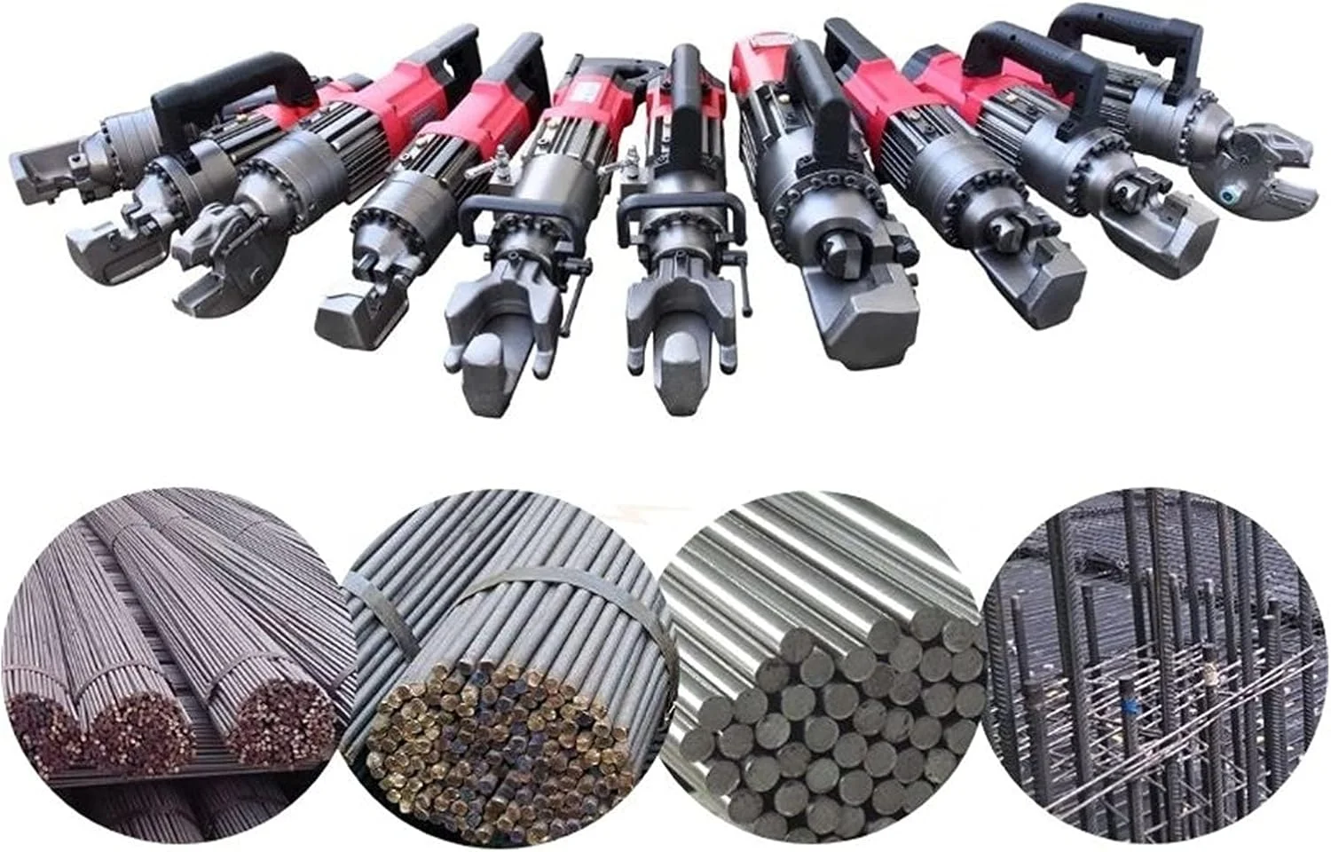 قیچی میلگرد هیدرولیک RIMOAL، قیچی میلگرد فولادی هیدرولیک قابل حمل، RC-16 برای برش میلگرد ساختمانی، میلگرد برقی قابل حمل