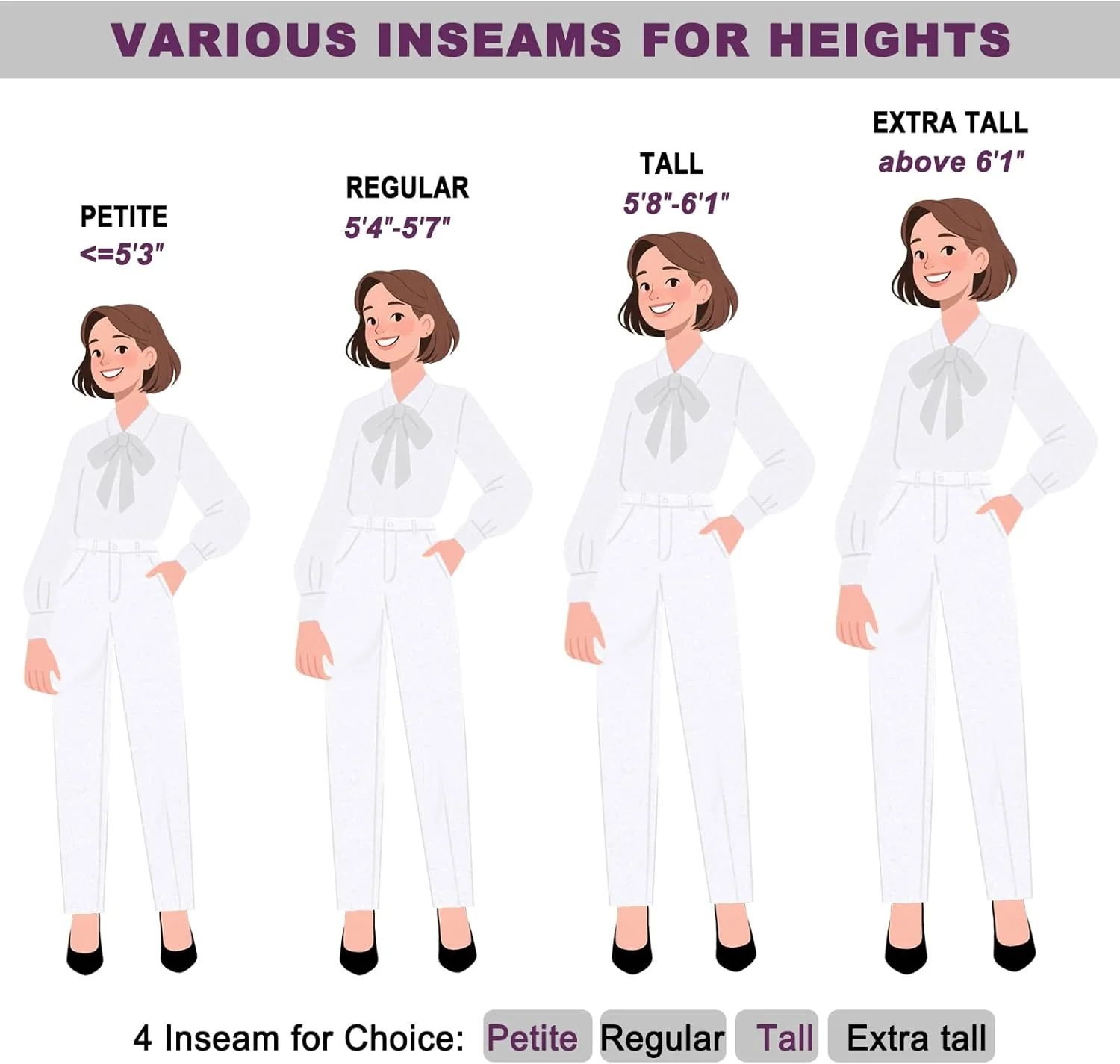 شلوار زنانه راسته و کشی مناسب کار، اداره، و استفاده روزمره به همراه جیب، سفید، سایز 44 (قد بلند) شلوار زنانه راسته و کشی مناسب کار، اداره، و استفاده روزمره به همراه جیب، سفید، سایز 44 (قد بلند)