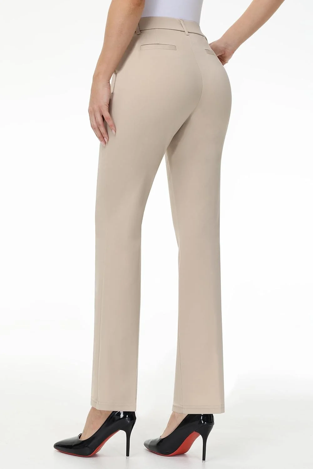 شلوار راسته کشی زنانه iChosy، مناسب کار، اداره، استایل کژوال، دارای جیب، خاکی روشن، سایز 16 قد بلند شلوار راسته کشی زنانه iChosy، مناسب کار، اداره، استایل کژوال، دارای جیب، خاکی روشن، سایز 16 قد بلند