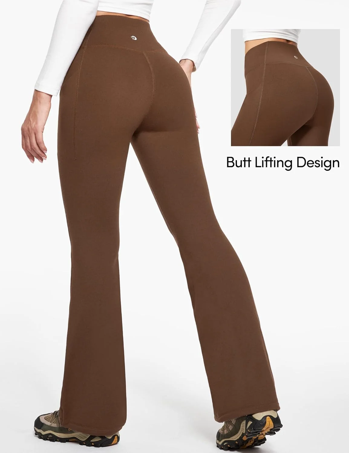 شلوار یوگای دمپا گشاد زنانه IUGA با جیب، شلوار بوتلگ کمر بلند ورزشی با قابلیت کنترل شکم، شلوار کار زنانه با 4 جیب شلوار یوگای دمپا گشاد زنانه IUGA با جیب، شلوار بوتلگ کمر بلند ورزشی با قابلیت کنترل شکم، شلوار کار زنانه با 4 جیب