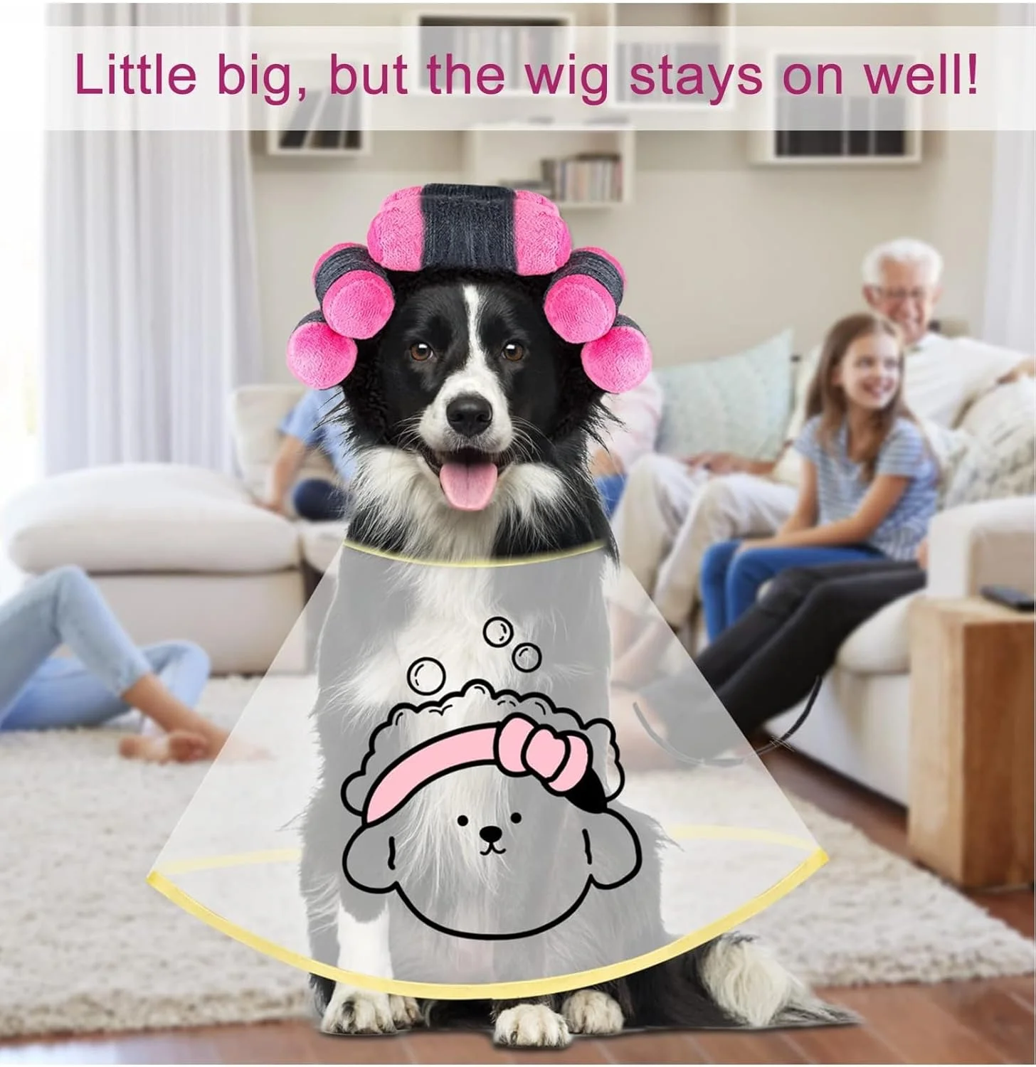 کلاه گیس حیوانات خانگی قابل تنظیم KASTWAVE - لباس های فرفری برای مهمانی ها و عکاسی، مناسب برای حیوانات خانگی کوچک تا بزرگ