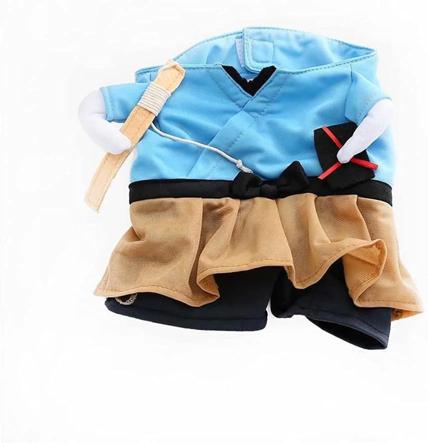 لباس دزد دریایی جذاب KASTWAVE برای سگ‌ها و گربه‌های کوچک - لباس سرگرم‌کننده برای مهمانی‌ها، 1 تکه