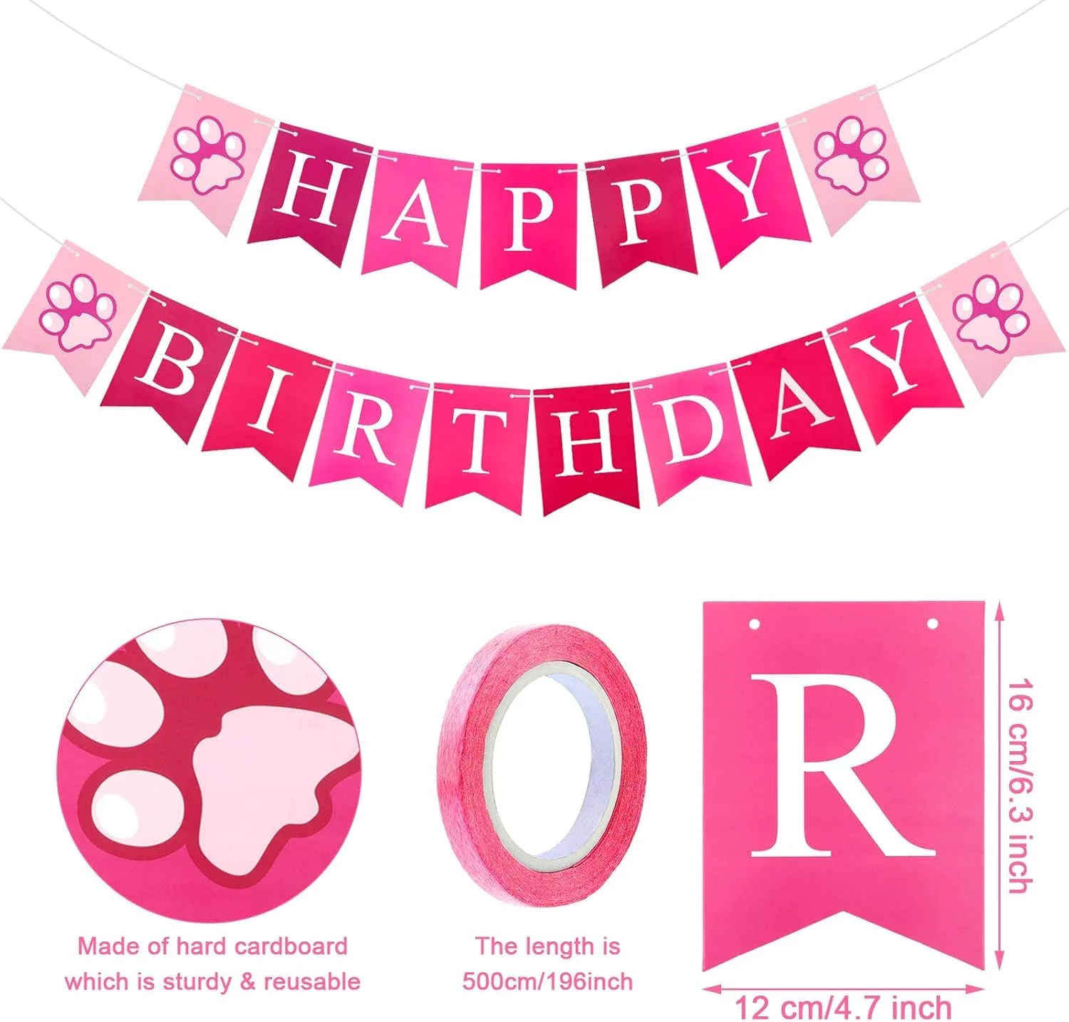 ست کلاه و دستمال گردن تولد سگ KASTWAVE، دستمال گردن تولد سگ، یقه پاپیونی درخشان سگ، بنر تولدت مبارک سگ و 10 عدد بادکنک 12 اینچی با طرح پنجه به همراه نوار برای سگ خانگی (صورتی) ست کلاه و دستمال گردن تولد سگ KASTWAVE، دستمال گردن تولد سگ، یقه پاپیونی درخشان سگ، بنر تولدت مبارک سگ و 10 عدد بادکنک 12 اینچی با طرح پنجه به همراه نوار برای سگ خانگی (صورتی)