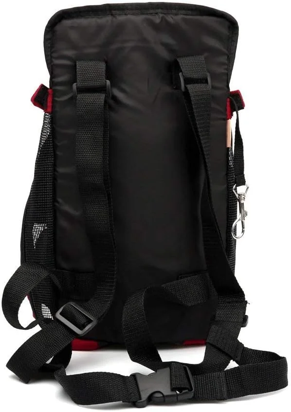 کیف حمل حیوانات خانگی KASTWAVE، کوله پشتی دو شانه‌ای قابل تنظیم و راحت برای حمل سگ/گربه برای پیاده‌روی، خرید، دوچرخه‌سواری و موتورسیکلت (S (28 * 18 cm)، قرمز)