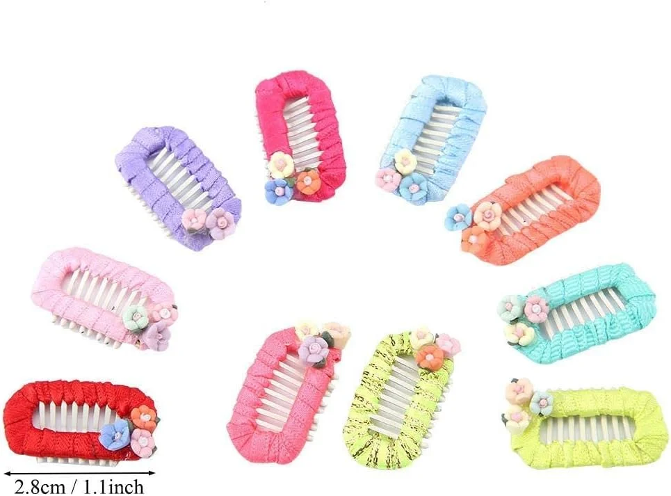 گیره موی طرح گل زیبا KASTWAVE برای سگ و گربه - 10 عدد گیره سر رنگی تصادفی برای آرایش و لوازم جانبی