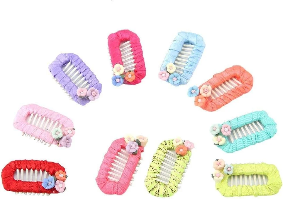 گیره موی طرح گل زیبا KASTWAVE برای سگ و گربه - 10 عدد گیره سر رنگی تصادفی برای آرایش و لوازم جانبی