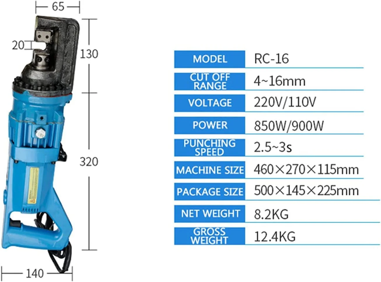WWART دستگاه برش میلگرد برقی RC16 4-16mm دستگاه برش میلگرد هیدرولیک برقی WWART دستگاه برش میلگرد برقی RC16 4-16mm دستگاه برش میلگرد هیدرولیک برقی