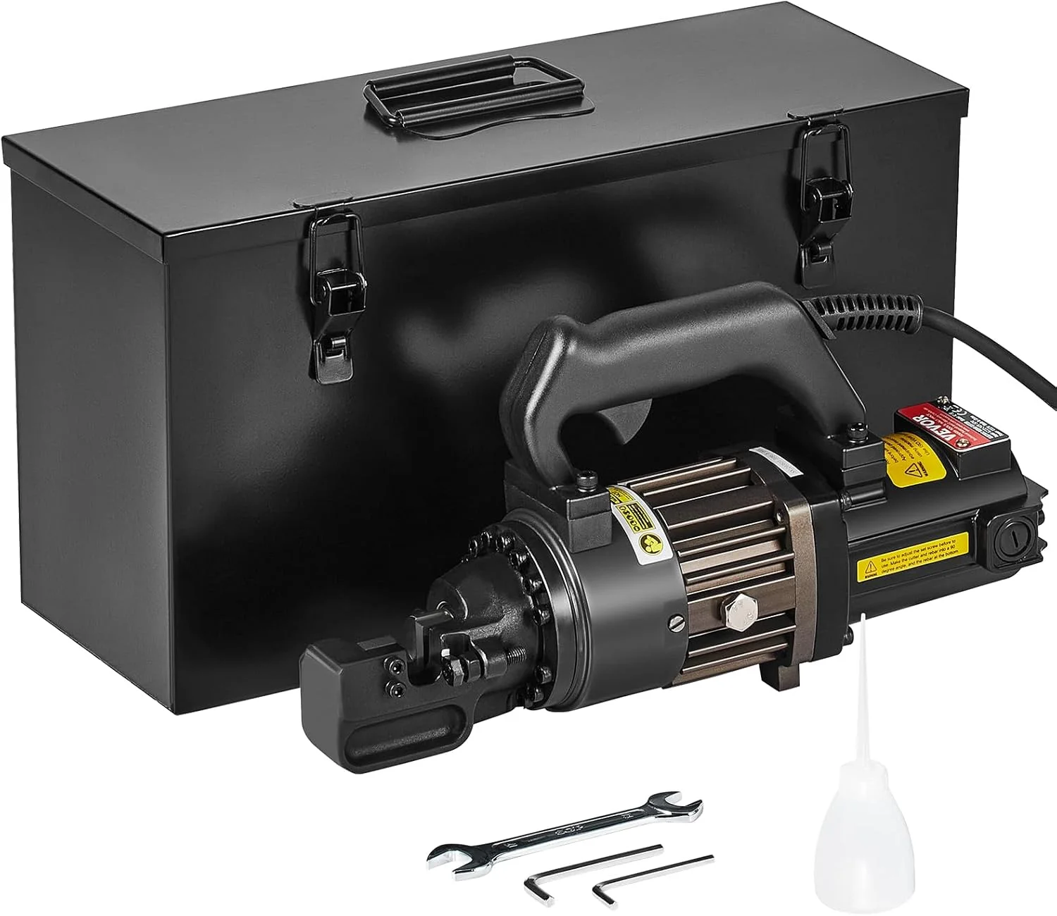 برش میلگرد هیدرولیک برقی VEVOR، برش میلگرد قابل حمل 1000 وات، برش تا 16 میلی متر در عرض 2 ثانیه، برش میلگرد فولادی پرقدرت با لوازم جانبی غنی، مشکی RC-16