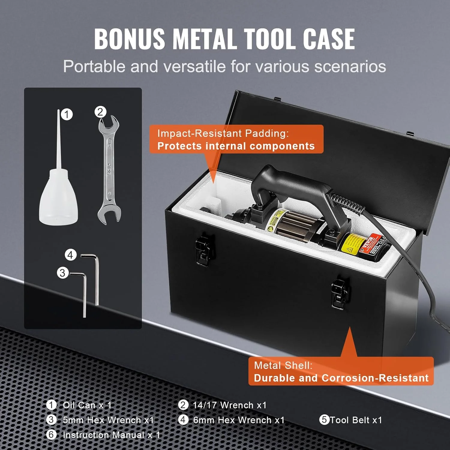 برش میلگرد هیدرولیک برقی VEVOR، برش میلگرد قابل حمل 1000 وات، برش تا 16 میلی متر در عرض 2 ثانیه، برش میلگرد فولادی پرقدرت با لوازم جانبی غنی، مشکی RC-16 برش میلگرد هیدرولیک برقی VEVOR، برش میلگرد قابل حمل 1000 وات، برش تا 16 میلی متر در عرض 2 ثانیه، برش میلگرد فولادی پرقدرت با لوازم جانبی غنی، مشکی RC-16