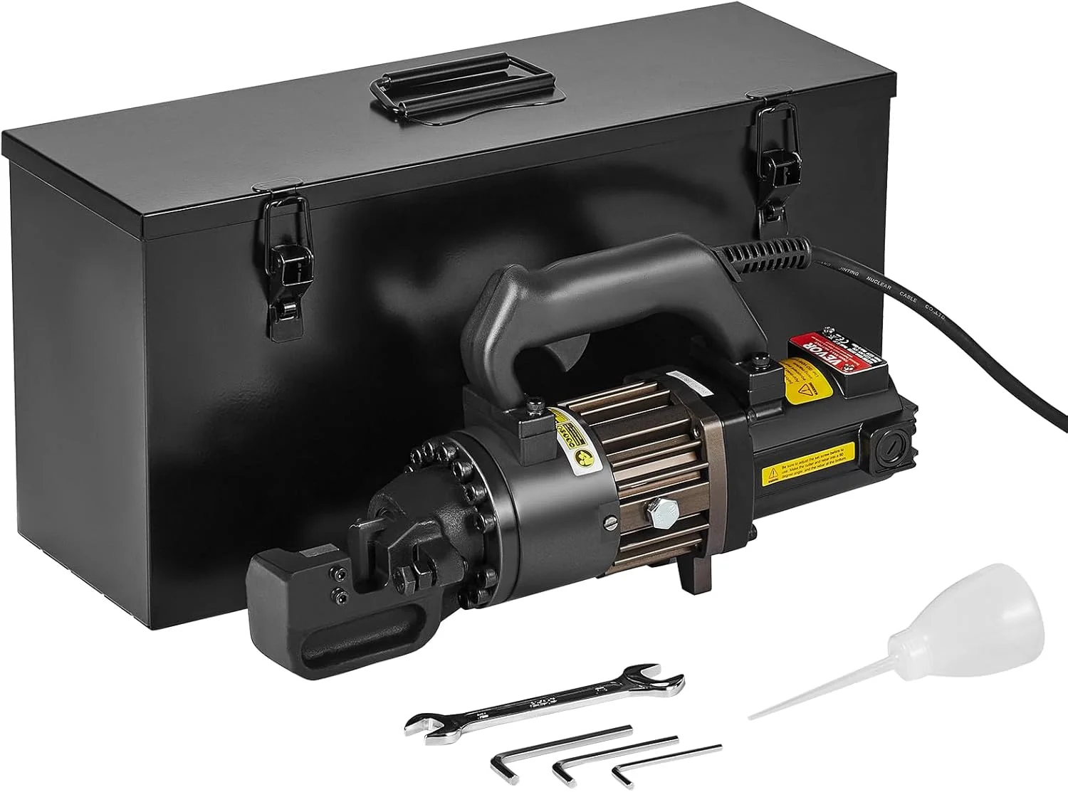 برش میلگرد هیدرولیک برقی VEVOR، برش میلگرد قابل حمل 1000 وات، برش میلگرد تا قطر 20 میلی متر در عرض 2.5 ثانیه، برش میلگرد فولادی پرقدرت با لوازم جانبی کامل، مشکی مدل RC-20