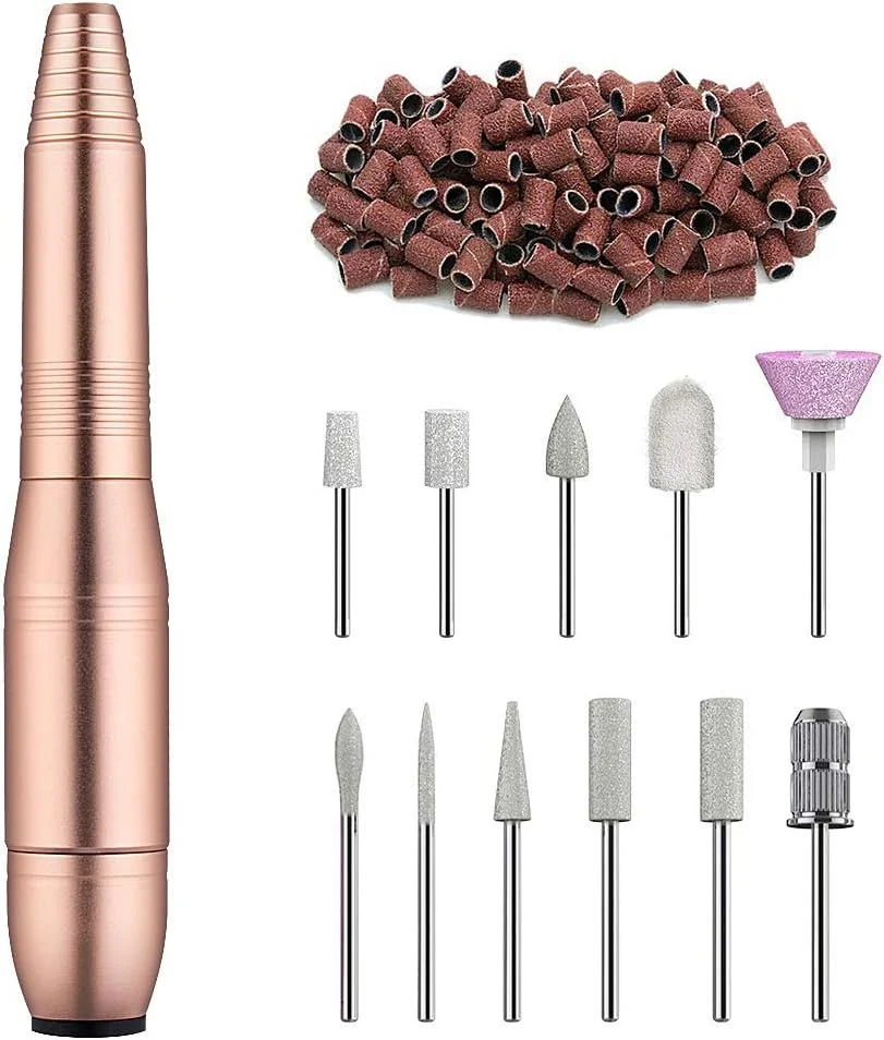 دستگاه سوهان برقی ناخن حرفه ای SEGMINISMART با سرعت 20000 دور در دقیقه، دستگاه جمع و جور سوهان برقی برای مانیکور و پدیکور و پولیش ناخن های اکریلیک مناسب برای استفاده در منزل یا سالن های زیبایی، طلایی