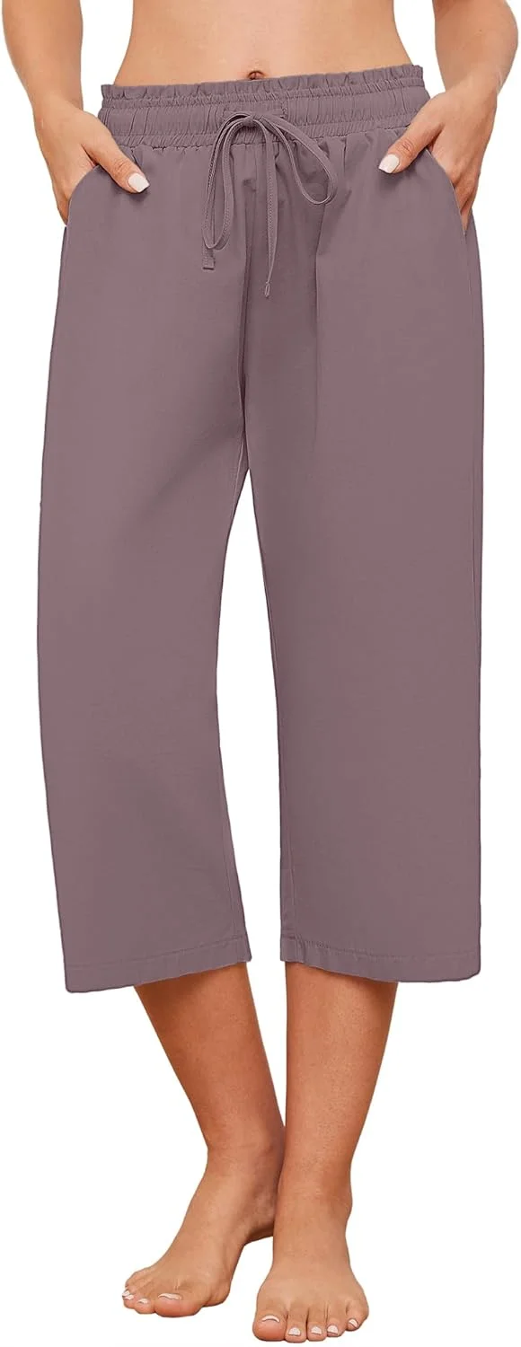 شلوارک زنانه کاپری، گشاد، پاچه پهن، دارای بند کشی، کمر کشی، مناسب استراحت و شلوار کوتاه با جیب شلوارک زنانه کاپری، گشاد، پاچه پهن، دارای بند کشی، کمر کشی، مناسب استراحت و شلوار کوتاه با جیب