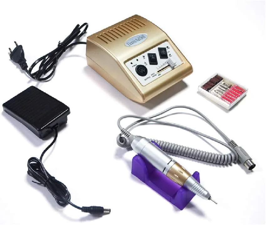 دستگاه سوهان برقی ناخن حرفه ای قابل حمل برای ناخن های ژلیش و اکریلیک به همراه 6 نوار سنباده مناسب برای استفاده خانگی