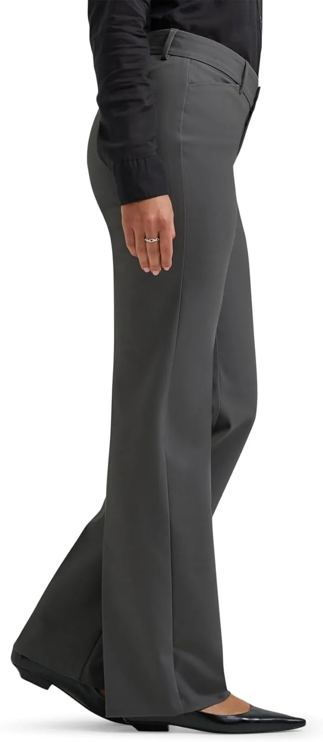 شلوار زنانه لی، فوق العاده راحت با قابلیت کشش، خاکستری استاتیک، سایز 16 کوتاه شلوار زنانه لی، فوق العاده راحت با قابلیت کشش، خاکستری استاتیک، سایز 16 کوتاه