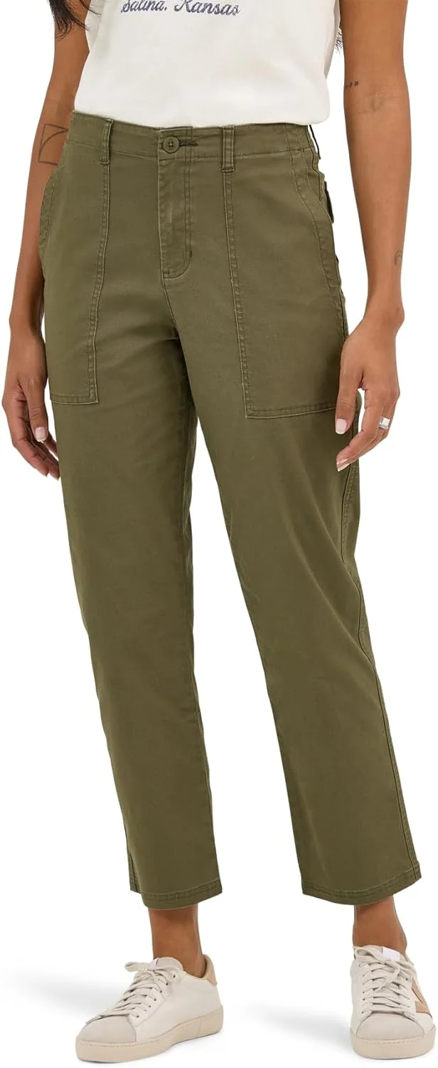 شلوار کتان زنانه لی مدل Utility Crop، قد 26 اینچ
