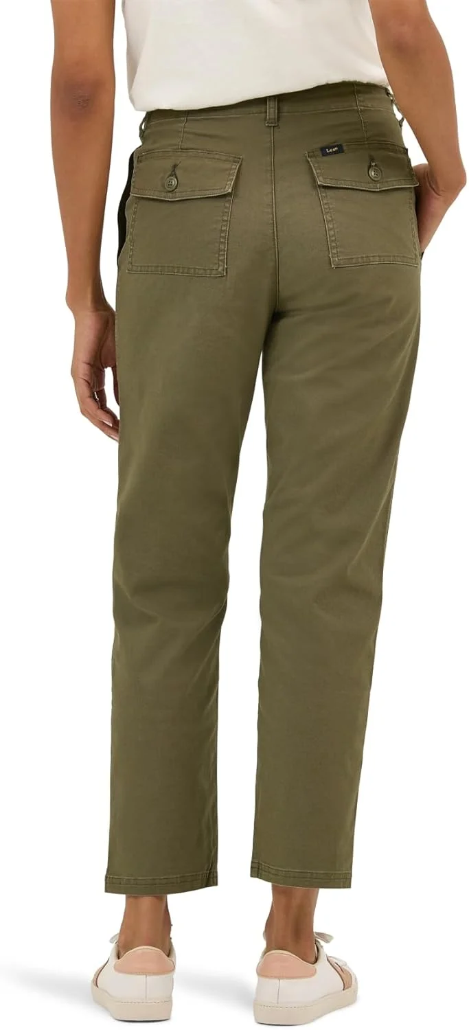 شلوار کتان زنانه لی مدل Utility Crop، قد 26 اینچ شلوار کتان زنانه لی مدل Utility Crop، قد 26 اینچ
