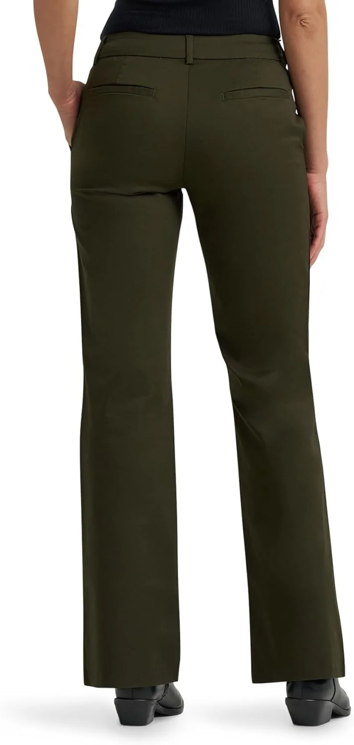 شلوار بوت‌کات زنانه لی، با فاق متوسط و ضد چروک (تک عددی)