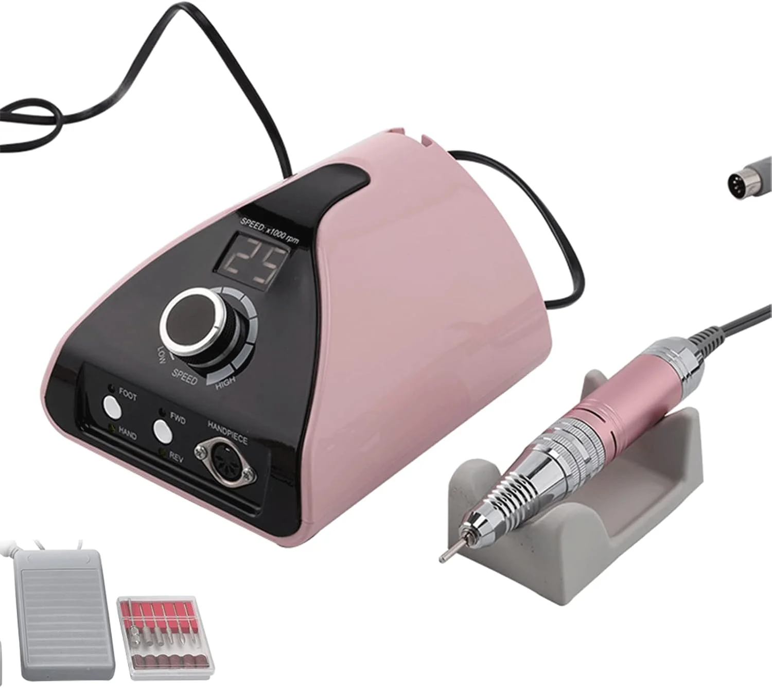 دستگاه پولیش ناخن با کیفیت بالا، سوهان برقی ناخن 6 در 1، ست مانیکور پدیکور، ابزار پولیش، برای ناخن های ژلی آکریلیک، از بین بردن پینه، استفاده خانگی، 35000 دور در دقیقه، صورتی دستگاه پولیش ناخن با کیفیت بالا، سوهان برقی ناخن 6 در 1، ست مانیکور پدیکور، ابزار پولیش، برای ناخن های ژلی آکریلیک، از بین بردن پینه، استفاده خانگی، 35000 دور در دقیقه، صورتی