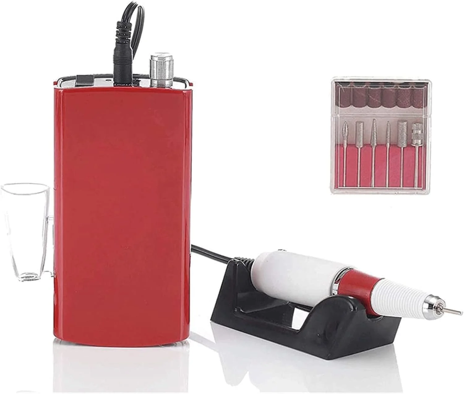 دستگاه سوهان ناخن برقی با کیفیت بالا، ست پولیش ناخن 30000 دور در دقیقه، ابزار مانیکور و پدیکور بی سیم حرفه ای، برای پولیش و ساییدن ناخن های ژلی آکریلیک، قرمز دستگاه سوهان ناخن برقی با کیفیت بالا، ست پولیش ناخن 30000 دور در دقیقه، ابزار مانیکور و پدیکور بی سیم حرفه ای، برای پولیش و ساییدن ناخن های ژلی آکریلیک، قرمز