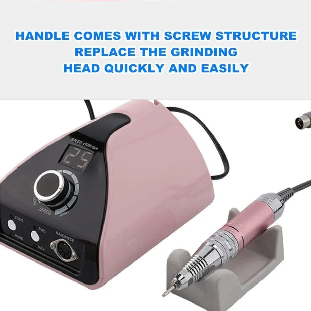 دستگاه پولیش ناخن با کیفیت بالا، سوهان برقی ناخن 6 در 1، ست مانیکور پدیکور، ابزار پولیش، برای ناخن های ژلی آکریلیک، از بین بردن پینه، استفاده خانگی، 35000 دور در دقیقه، صورتی دستگاه پولیش ناخن با کیفیت بالا، سوهان برقی ناخن 6 در 1، ست مانیکور پدیکور، ابزار پولیش، برای ناخن های ژلی آکریلیک، از بین بردن پینه، استفاده خانگی، 35000 دور در دقیقه، صورتی