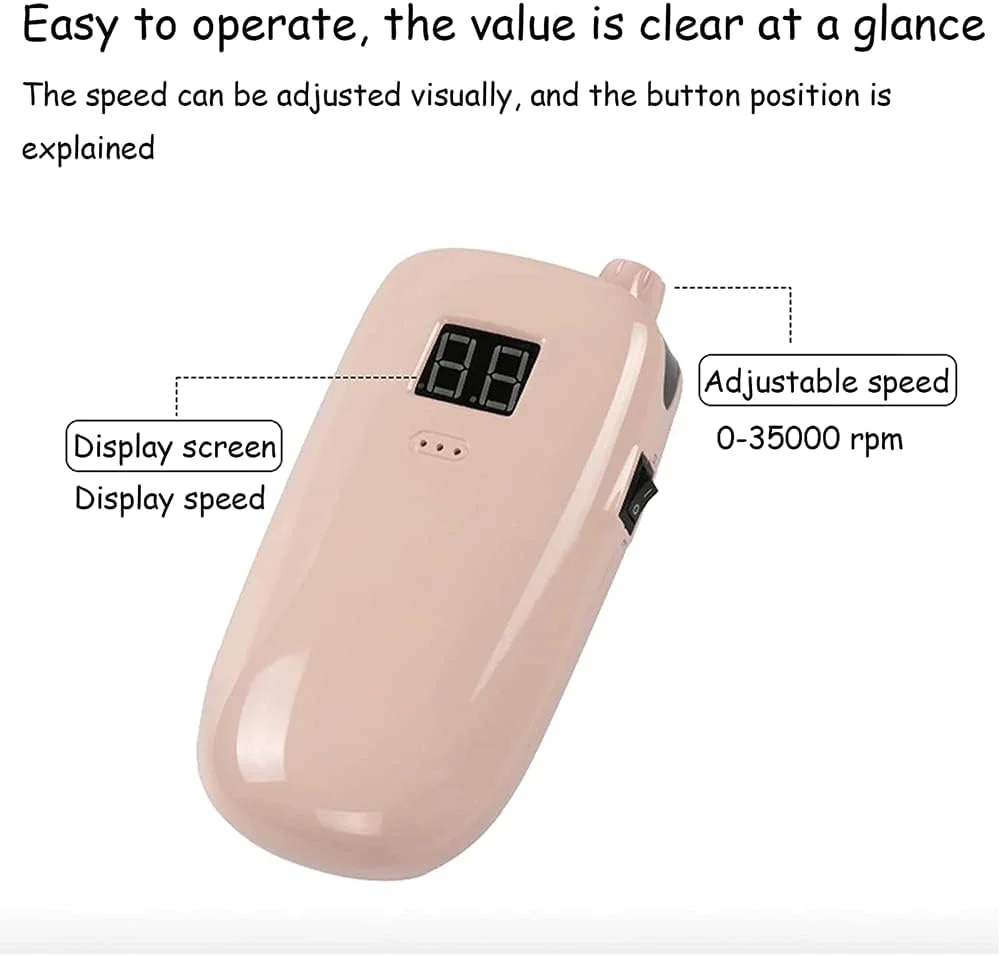 سوهان برقی ناخن شارژی، فایل ناخن برقی بی سیم 35000 دور در دقیقه با صدای کم، ابزار ناخن USB با پد شارژ بی سیم، مناسب برای سالن ناخن، با برد شارژ سریع بی سیم، صورتی سوهان برقی ناخن شارژی، فایل ناخن برقی بی سیم 35000 دور در دقیقه با صدای کم، ابزار ناخن USB با پد شارژ بی سیم، مناسب برای سالن ناخن، با برد شارژ سریع بی سیم، صورتی