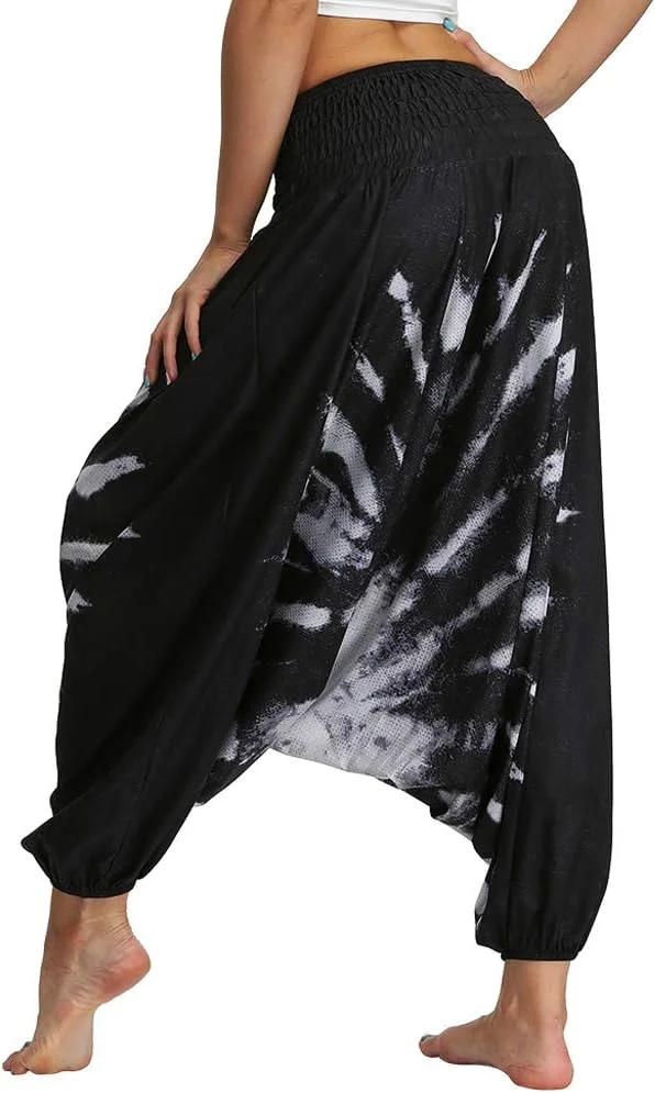 شلوار راحتی زنانه علاءالدین با طرح هیپی Nuofengkudu