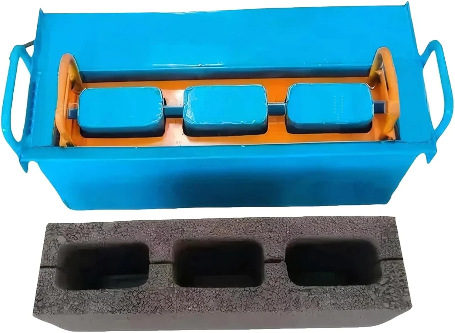 دستگاه ساخت بلوک سیمانی توخالی برقی، دستگاه قالب گیری بلوک سیمانی، قالب گیری سریع 45 ثانیه ای، 30 بلوک در ساعت، سازنده بلوک بتنی، قالب های متعدد اختیاری، برای بلوک های سیمانی و بتنی (H7)