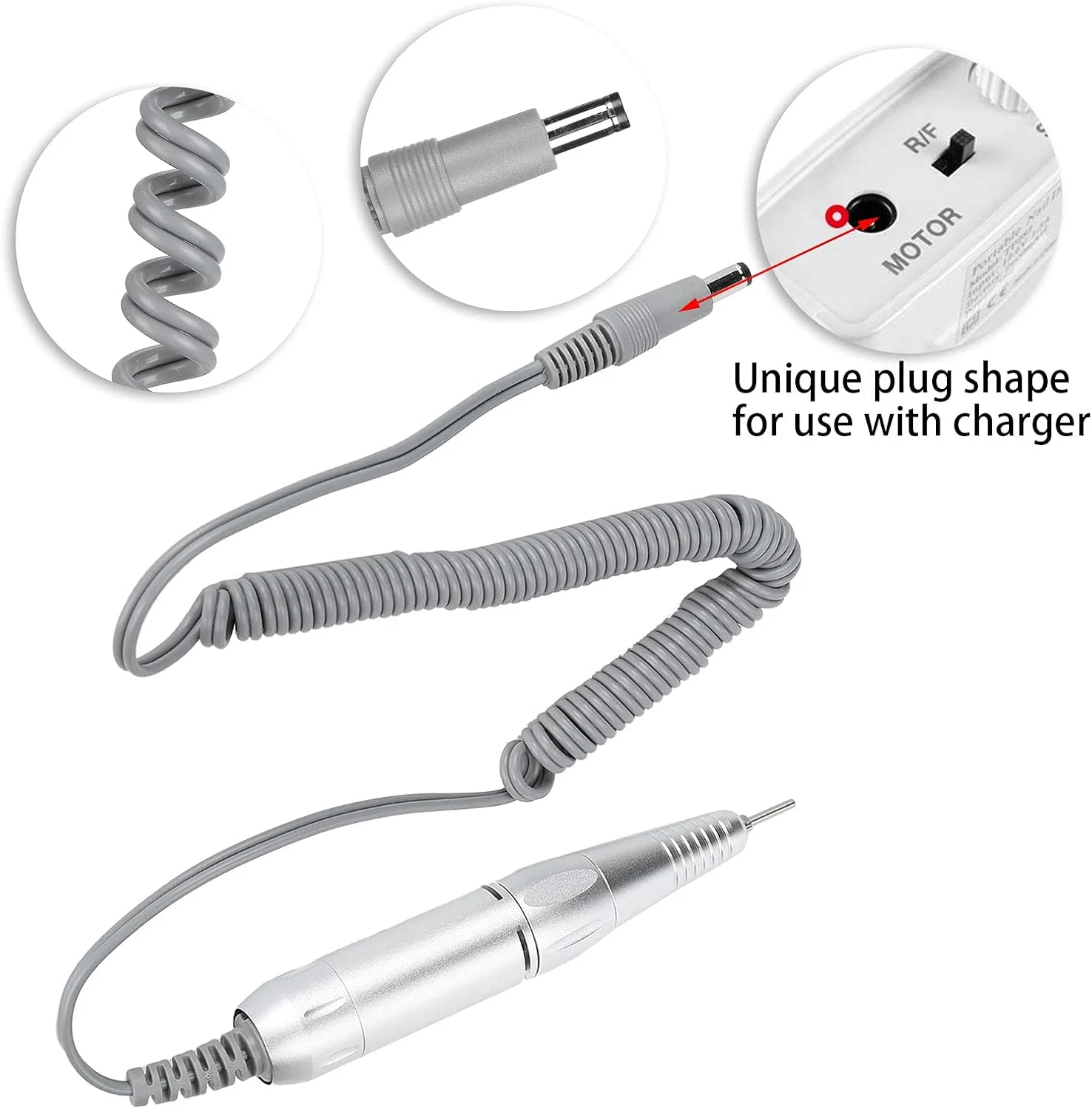 دسته جایگزین دریل برقی ناخن آکوزون، قلم دستگاه پولیش ناخن آسیاب قطعه دستی آلیاژ آلومینیوم 35000 دور در دقیقه ابزار هنری مانیکور پدیکور دسته جایگزین دریل برقی ناخن آکوزون، قلم دستگاه پولیش ناخن آسیاب قطعه دستی آلیاژ آلومینیوم 35000 دور در دقیقه ابزار هنری مانیکور پدیکور