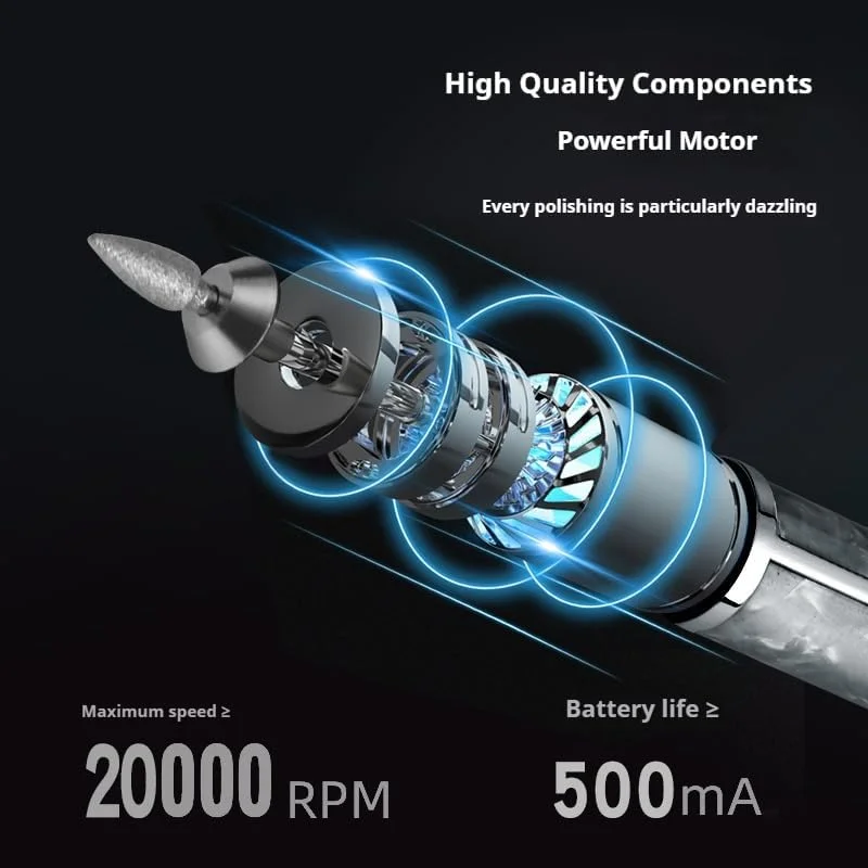 ست سوهان برقی ناخن 18 در 1، 20000 دور در دقیقه، قابل حمل و شارژی، دستگاه سوهان ناخن بی سیم با 4 سرعت، ابزار مراقبت از دست و پا برای ساییدن، مرتب کردن و پولیش ناخن