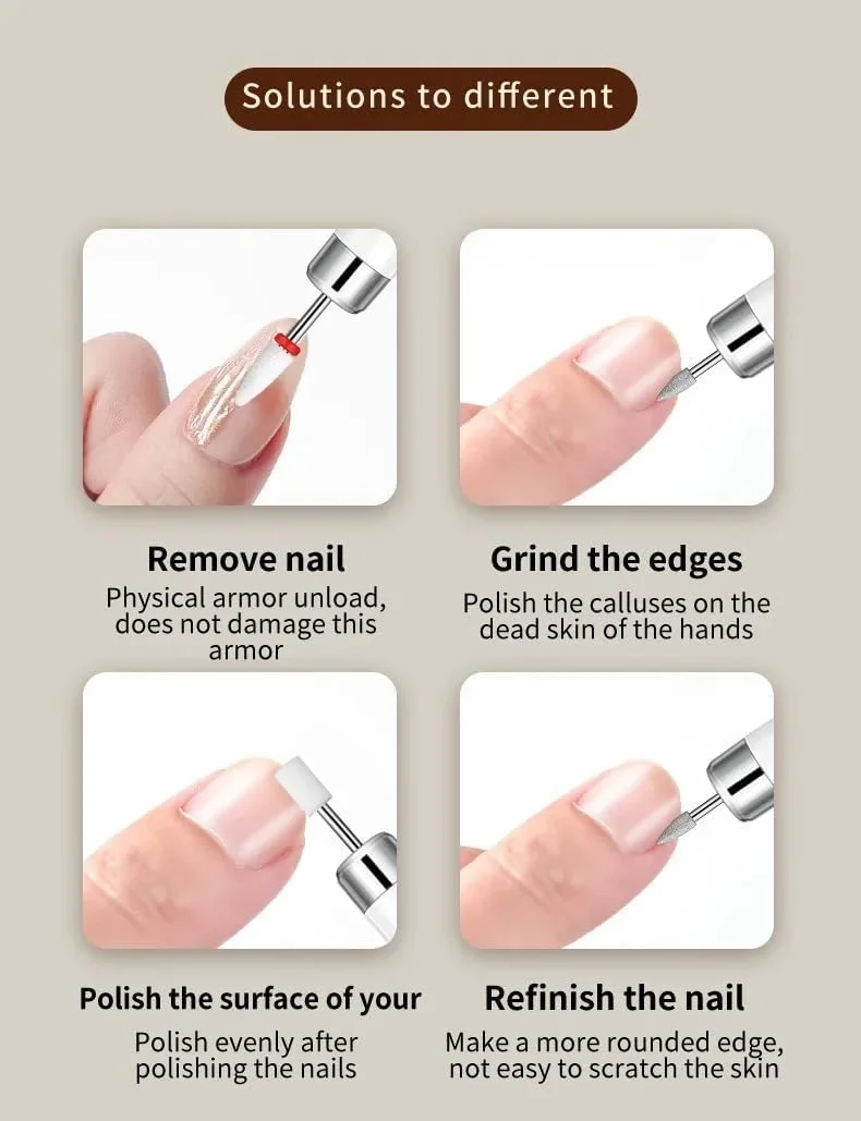 دستگاه سوهان برقی ناخن، 3 سرعت قابل تنظیم، سوهان ناخن بی سیم، ست مانیکور قابل حمل، برقی، آسیاب 15000 دور در دقیقه برای مانیکور دستگاه سوهان برقی ناخن، 3 سرعت قابل تنظیم، سوهان ناخن بی سیم، ست مانیکور قابل حمل، برقی، آسیاب 15000 دور در دقیقه برای مانیکور