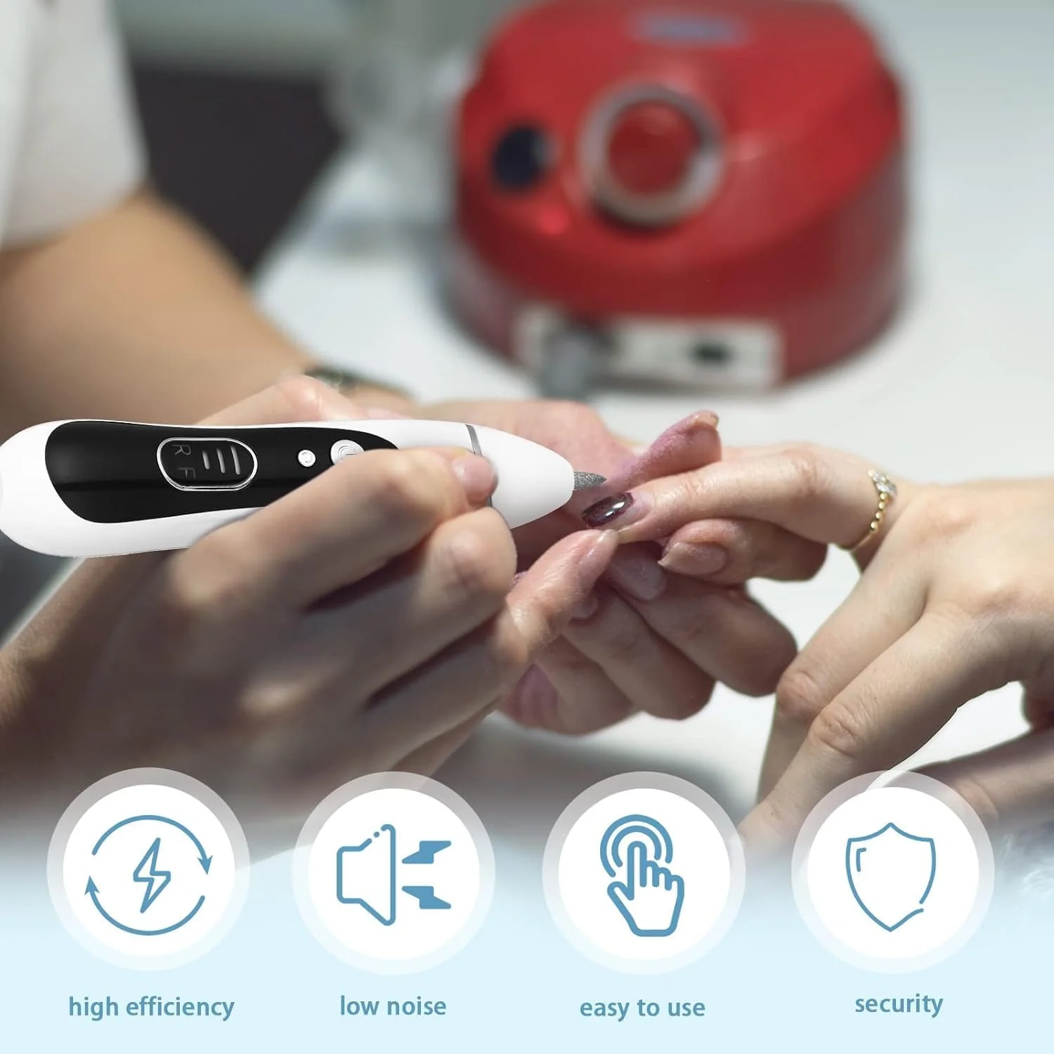 دستگاه سوهان برقی ناخن به همراه 11 سری مختلف و بی سیم با 3 سرعت قابل تنظیم، مناسب پدیکور، مانیکور، ناخن های ژلیش و استفاده در منزل دستگاه سوهان برقی ناخن به همراه 11 سری مختلف و بی سیم با 3 سرعت قابل تنظیم، مناسب پدیکور، مانیکور، ناخن های ژلیش و استفاده در منزل