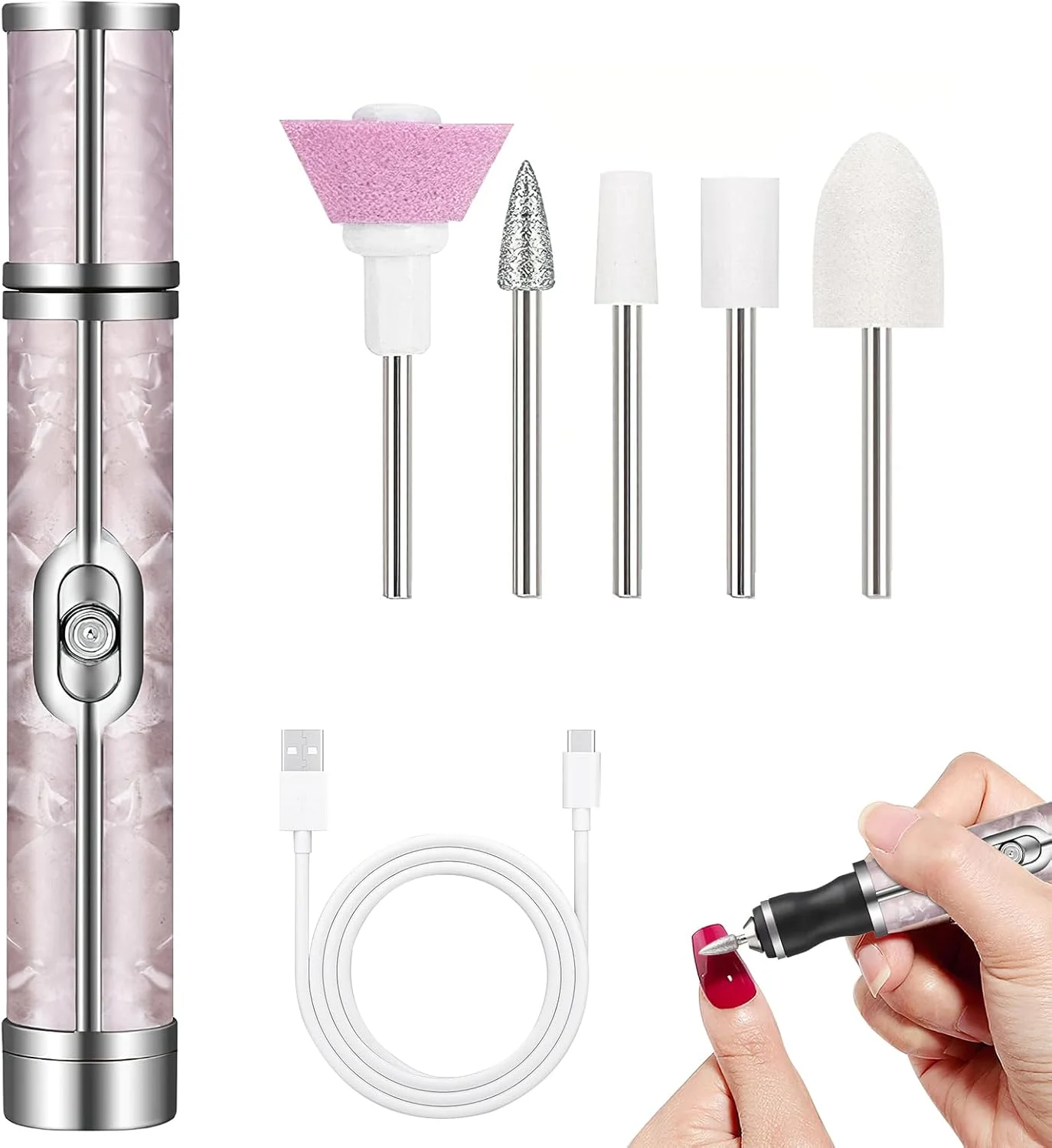 سوهان برقی ناخن، سوهان برقی حرفه ای 4 سرعته برای ناخن های ضخیم پا، ابزار مانیکور و پدیکور، پولیش ناخن، لایه برداری، برداشتن، سنگ زنی، شکل دادن لبه برای طراحی ناخن، استفاده خانگی سوهان برقی ناخن، سوهان برقی حرفه ای 4 سرعته برای ناخن های ضخیم پا، ابزار مانیکور و پدیکور، پولیش ناخن، لایه برداری، برداشتن، سنگ زنی، شکل دادن لبه برای طراحی ناخن، استفاده خانگی