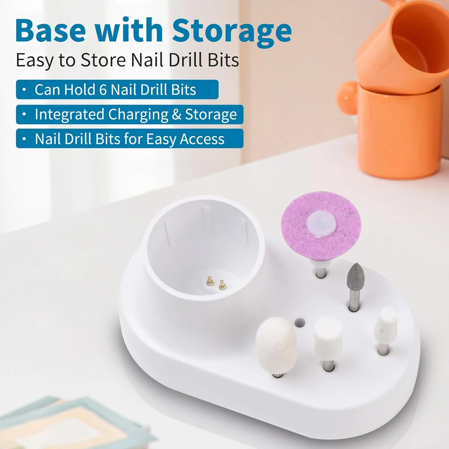 دستگاه مانیکور برقی ناخن: دستگاه حرفه ای 12 در 1 برای ناخن های اکریلیک و ژل، 3 سرعت، سوهان برقی بی سیم با پایه و نوارهای سمباده، مناسب مانیکور و پدیکور برای مبتدیان، دختران، زنان و مادران