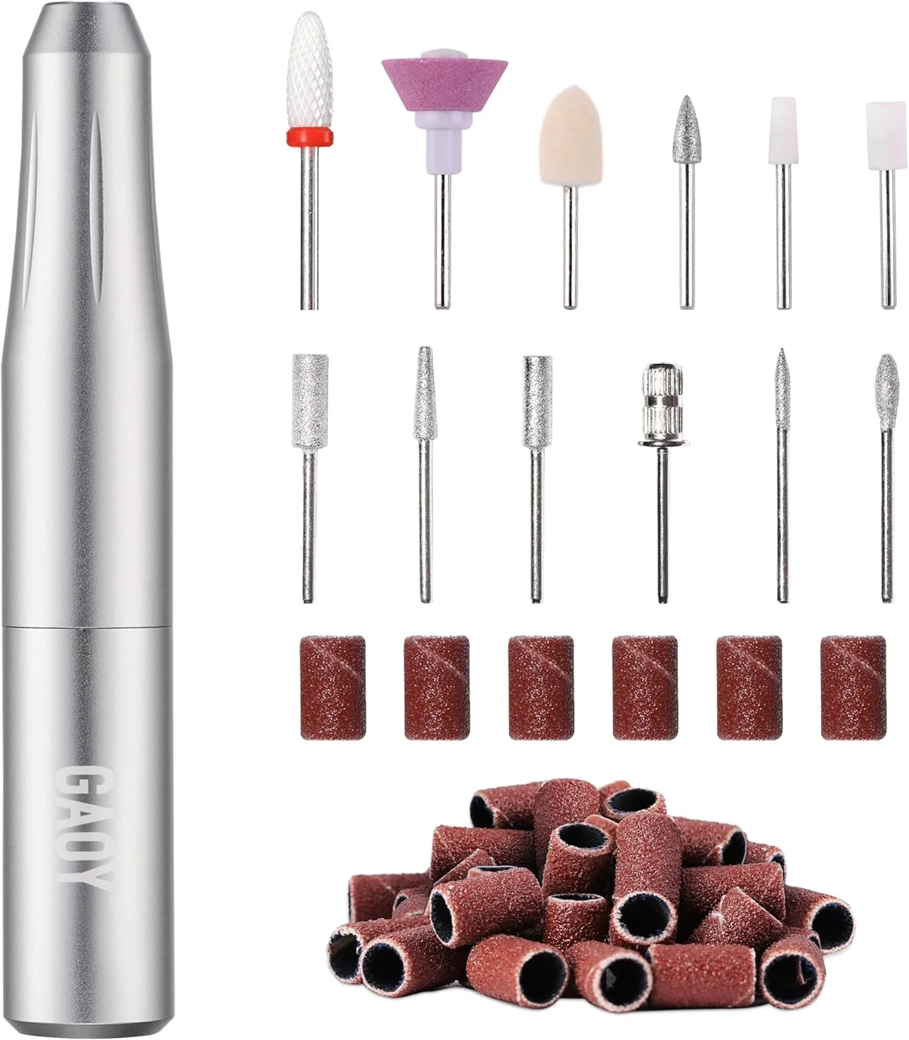 دستگاه سوهان برقی ناخن GAOY، سوهان برقی USB برای ناخن های اکریلیک و ژل، دستگاه قابل حمل با سری سوهان، ابزار مانیکور پدیکور برای سالن خانگی، نقره ای دستگاه سوهان برقی ناخن GAOY، سوهان برقی USB برای ناخن های اکریلیک و ژل، دستگاه قابل حمل با سری سوهان، ابزار مانیکور پدیکور برای سالن خانگی، نقره ای