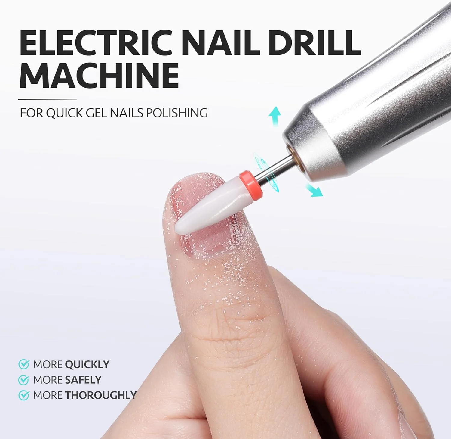 دستگاه سوهان برقی ناخن GAOY، سوهان برقی USB برای ناخن های اکریلیک و ژل، دستگاه قابل حمل با سری سوهان، ابزار مانیکور پدیکور برای سالن خانگی، نقره ای دستگاه سوهان برقی ناخن GAOY، سوهان برقی USB برای ناخن های اکریلیک و ژل، دستگاه قابل حمل با سری سوهان، ابزار مانیکور پدیکور برای سالن خانگی، نقره ای