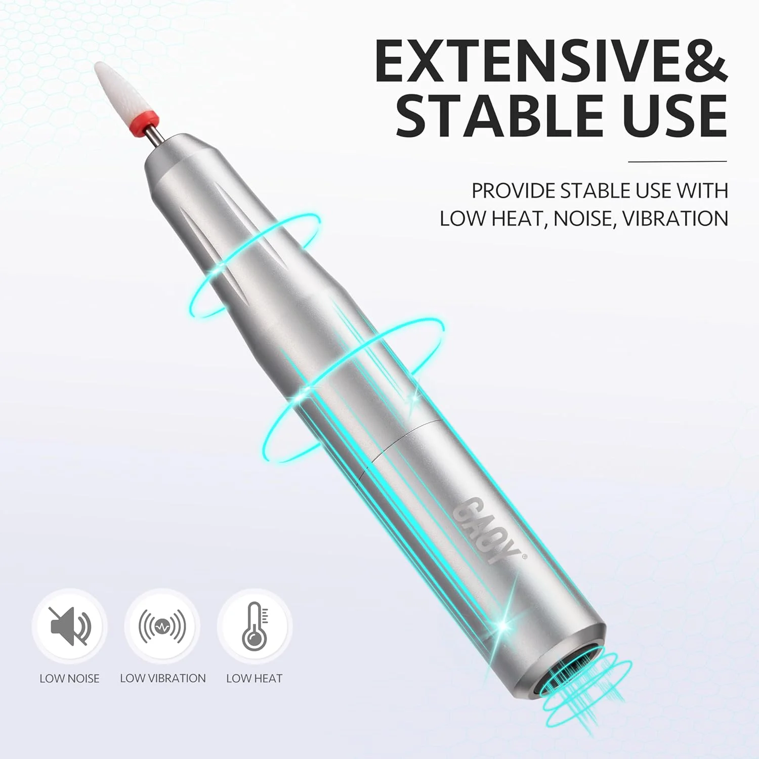 دستگاه سوهان برقی ناخن GAOY، سوهان برقی USB برای ناخن های اکریلیک و ژل، دستگاه قابل حمل با سری سوهان، ابزار مانیکور پدیکور برای سالن خانگی، نقره ای دستگاه سوهان برقی ناخن GAOY، سوهان برقی USB برای ناخن های اکریلیک و ژل، دستگاه قابل حمل با سری سوهان، ابزار مانیکور پدیکور برای سالن خانگی، نقره ای