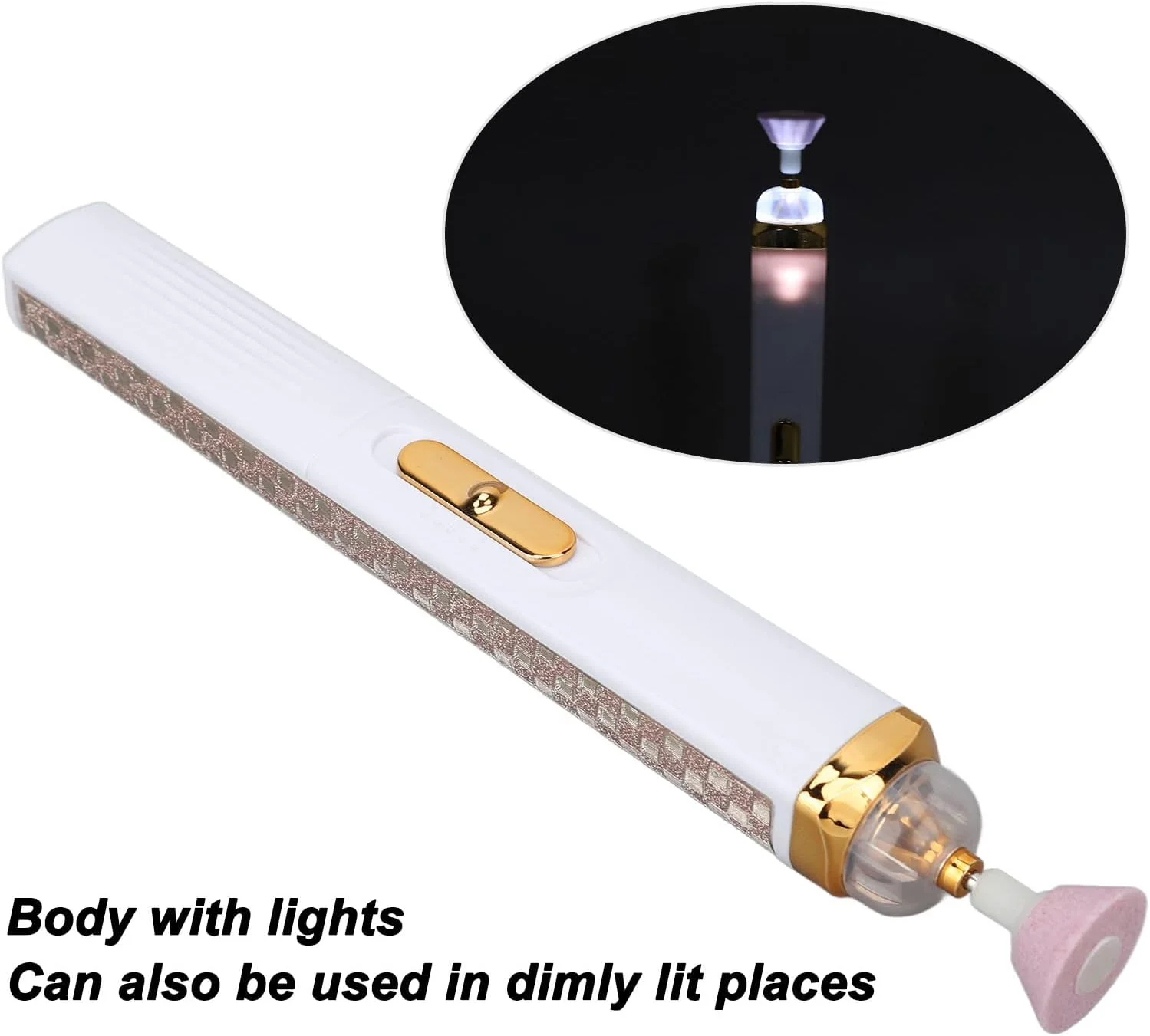 دستگاه سوهان ناخن برقی شارژی USB با 2 سرعت، کیت قابل حمل برای مانیکور و پدیکور، ابزار مراقبت از دست و پا، مناسب برای ساییدن، مرتب کردن، پولیش ناخن های دست و پا